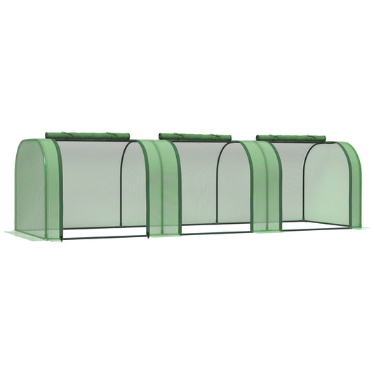 Mini Greenhouse, Small Polytunnel Green House with Zipped Doors (2)