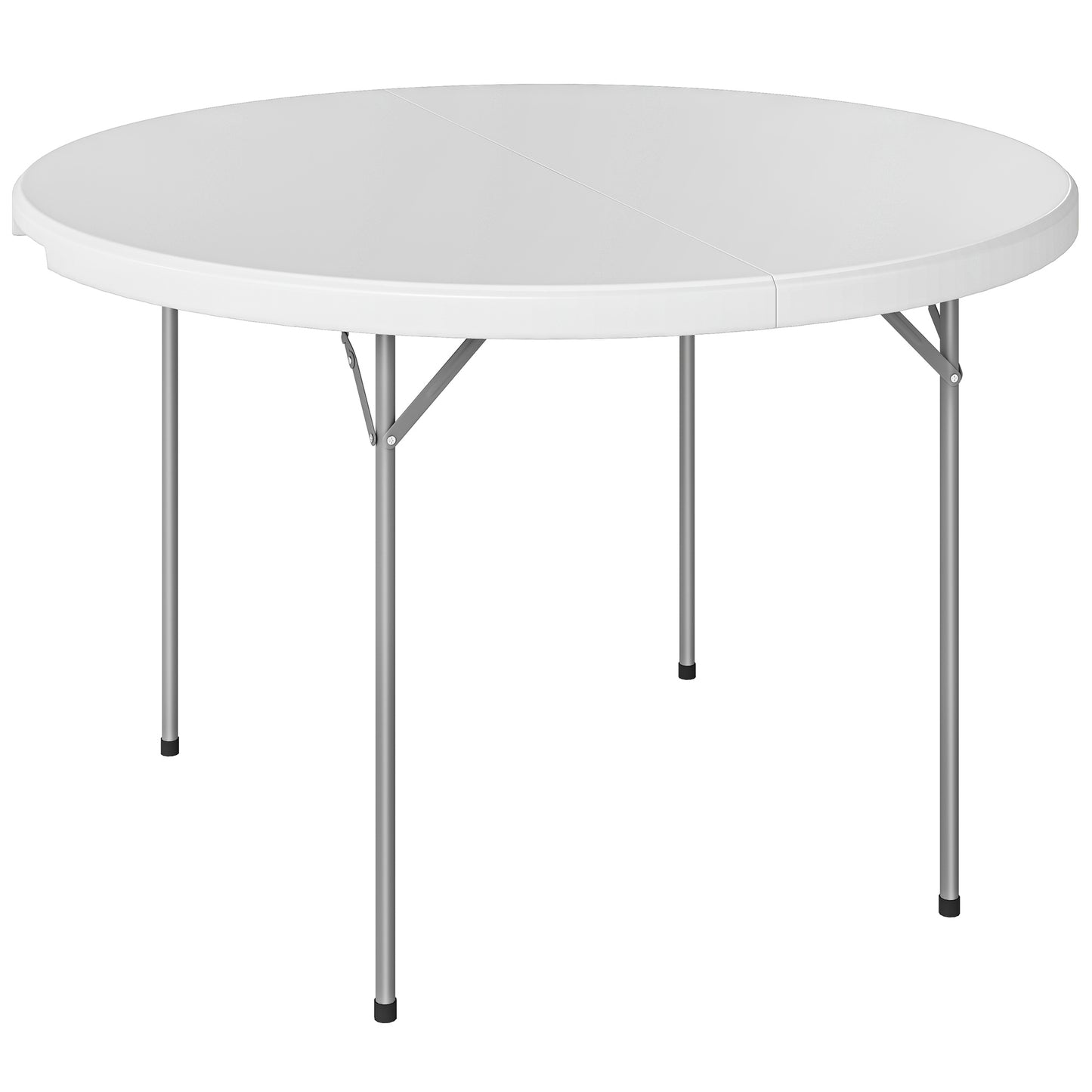 4ft Folding Picnic Table, Camping Table with Non-slip Foot Pads