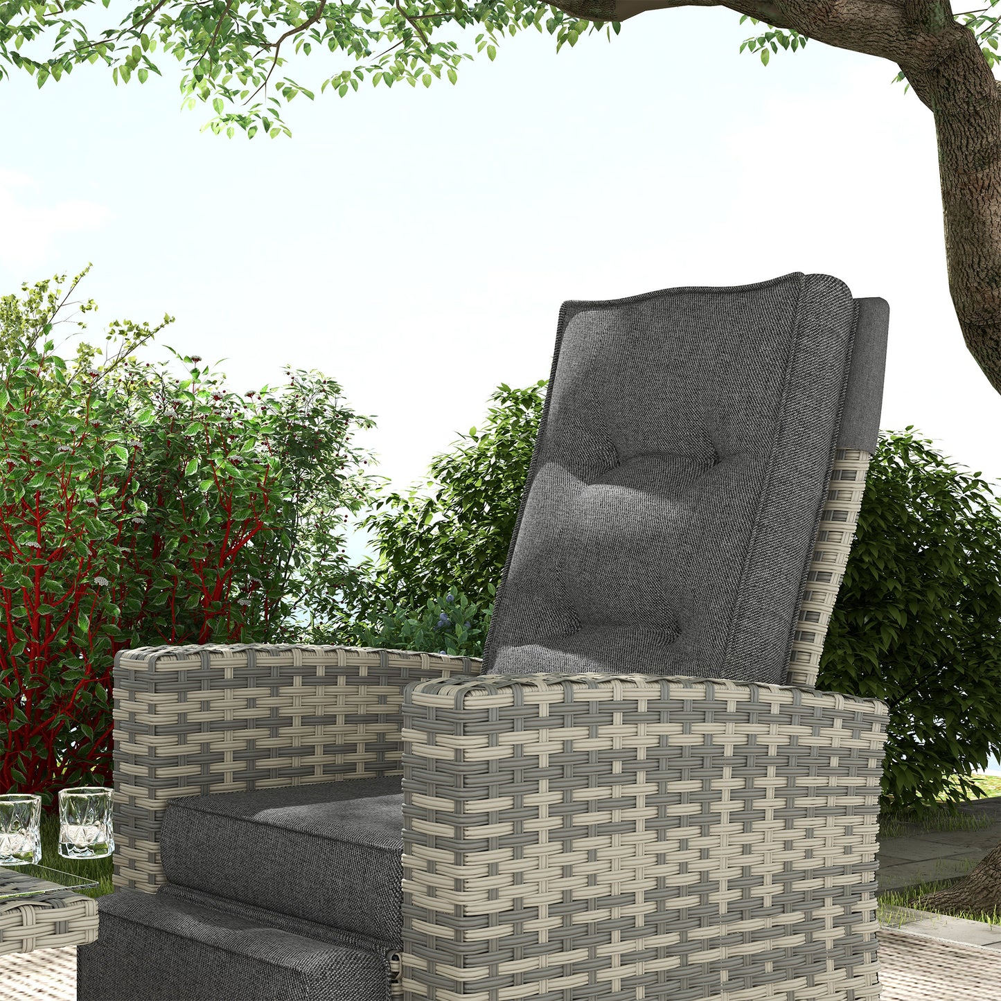 4 Piece Rattan Garden Furniture Set Outdoor Sofa Sectional Set