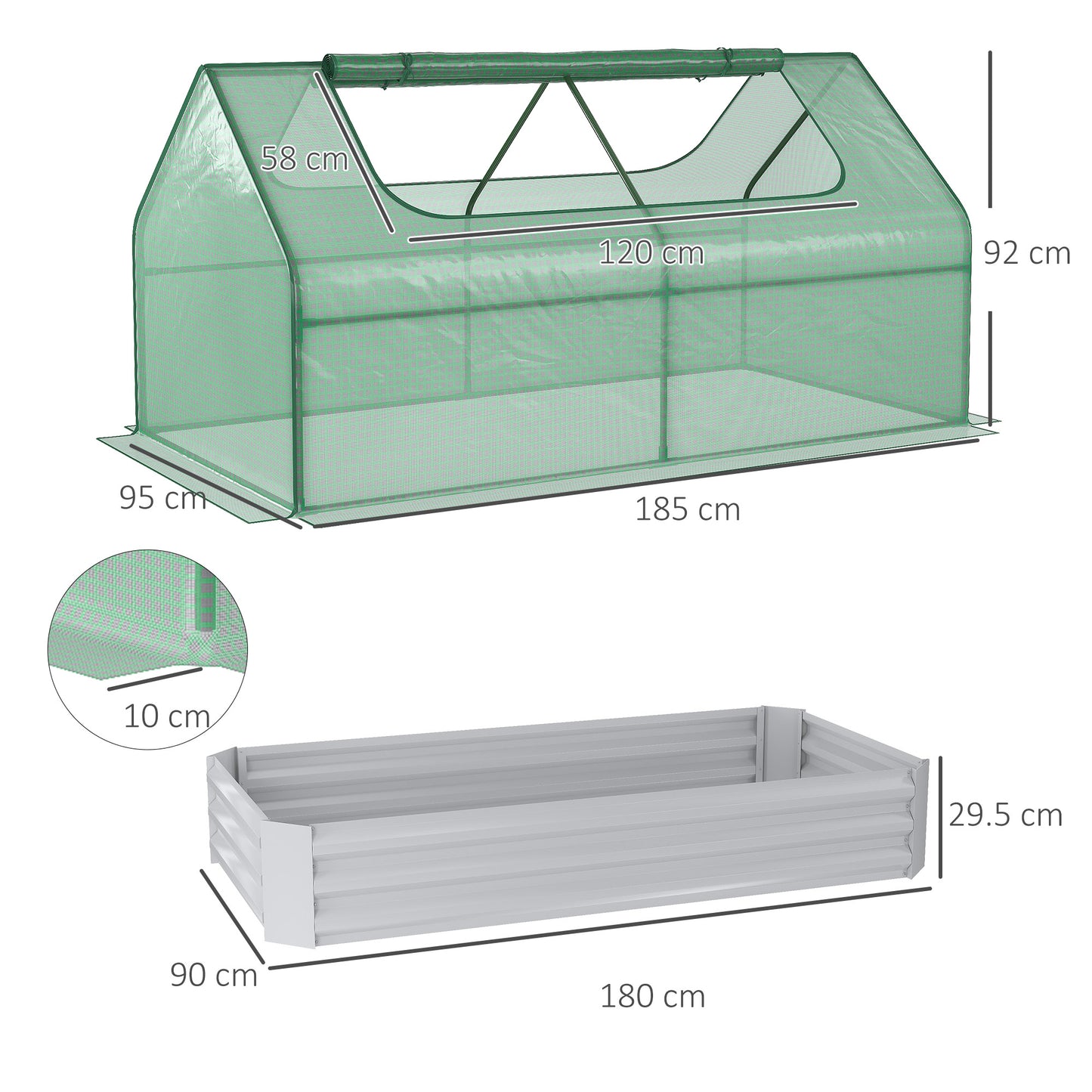 Raised Garden Bed with Greenhouse (1)