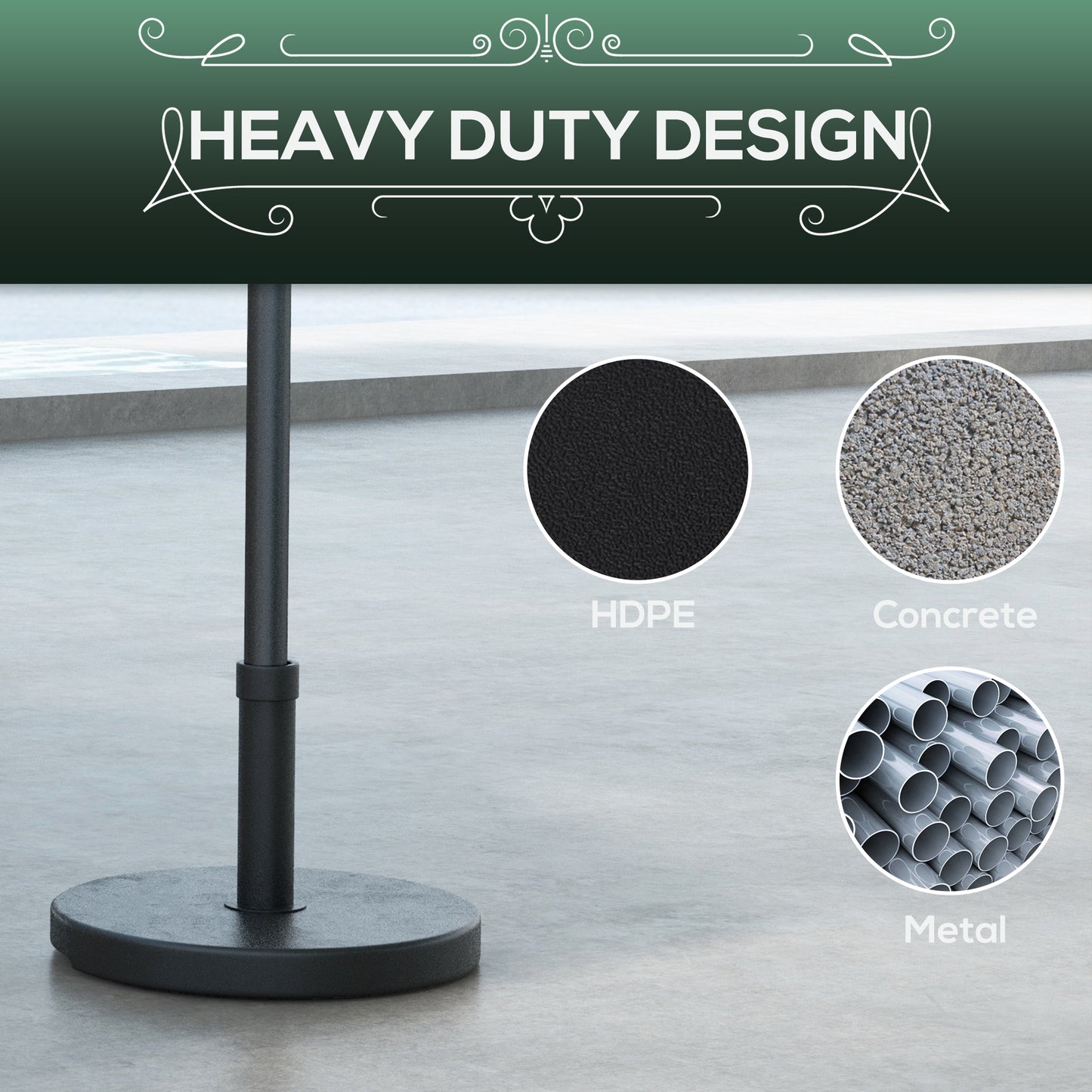 15kg Concrete Umbrella Parasol Base