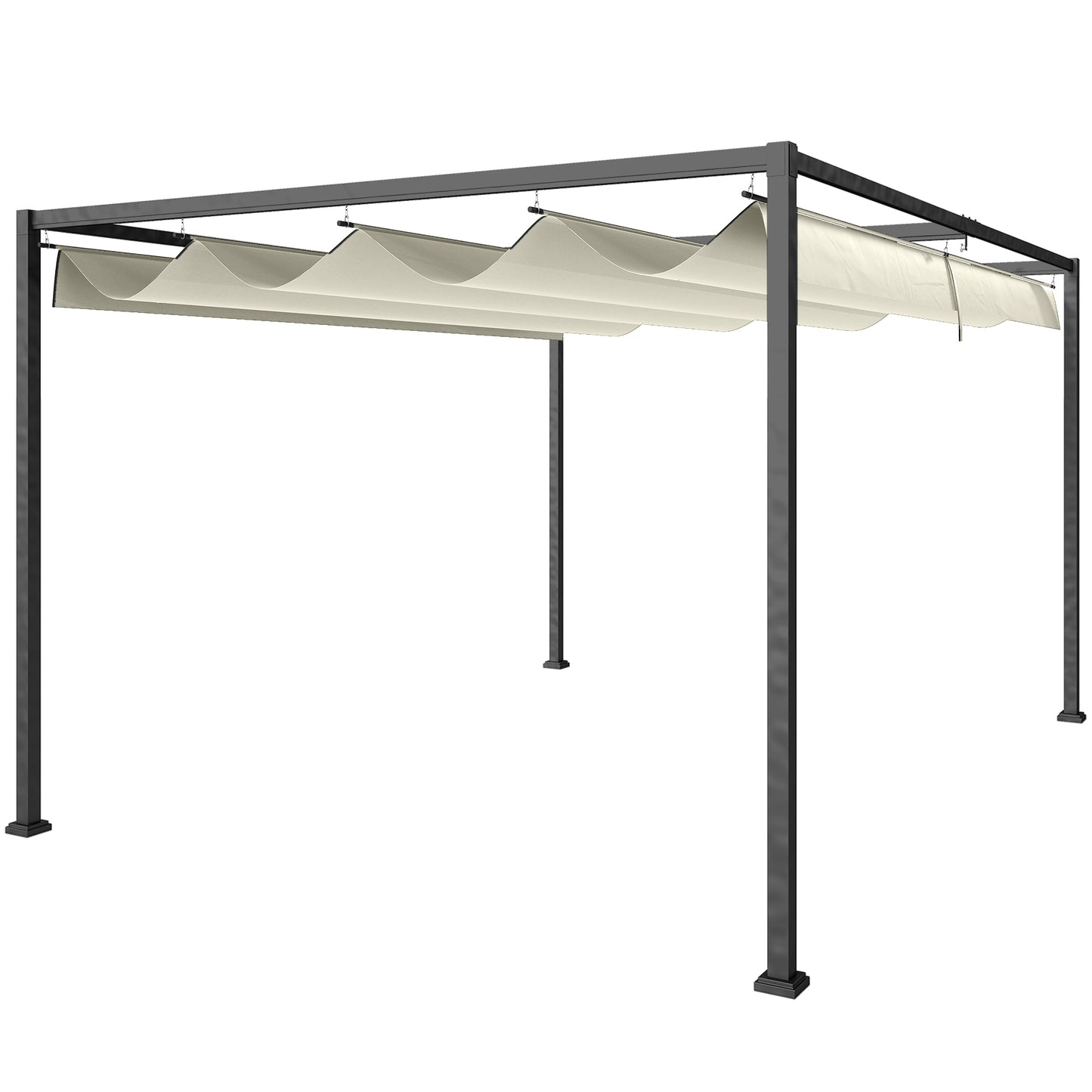 4 x 3(m) Metal Pergola with Retractable Roof