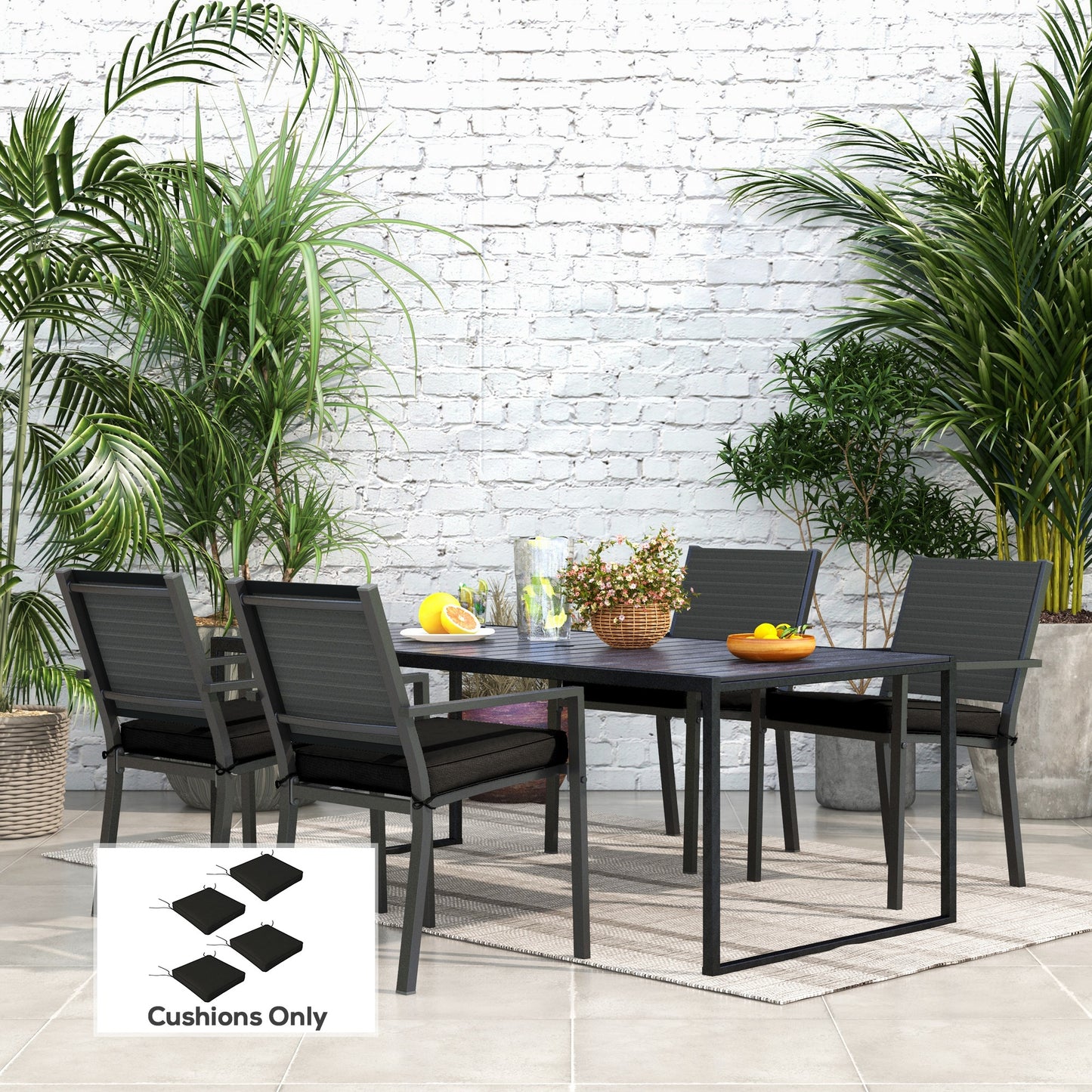 4-Piece Seat Cushions Pillow Replacement