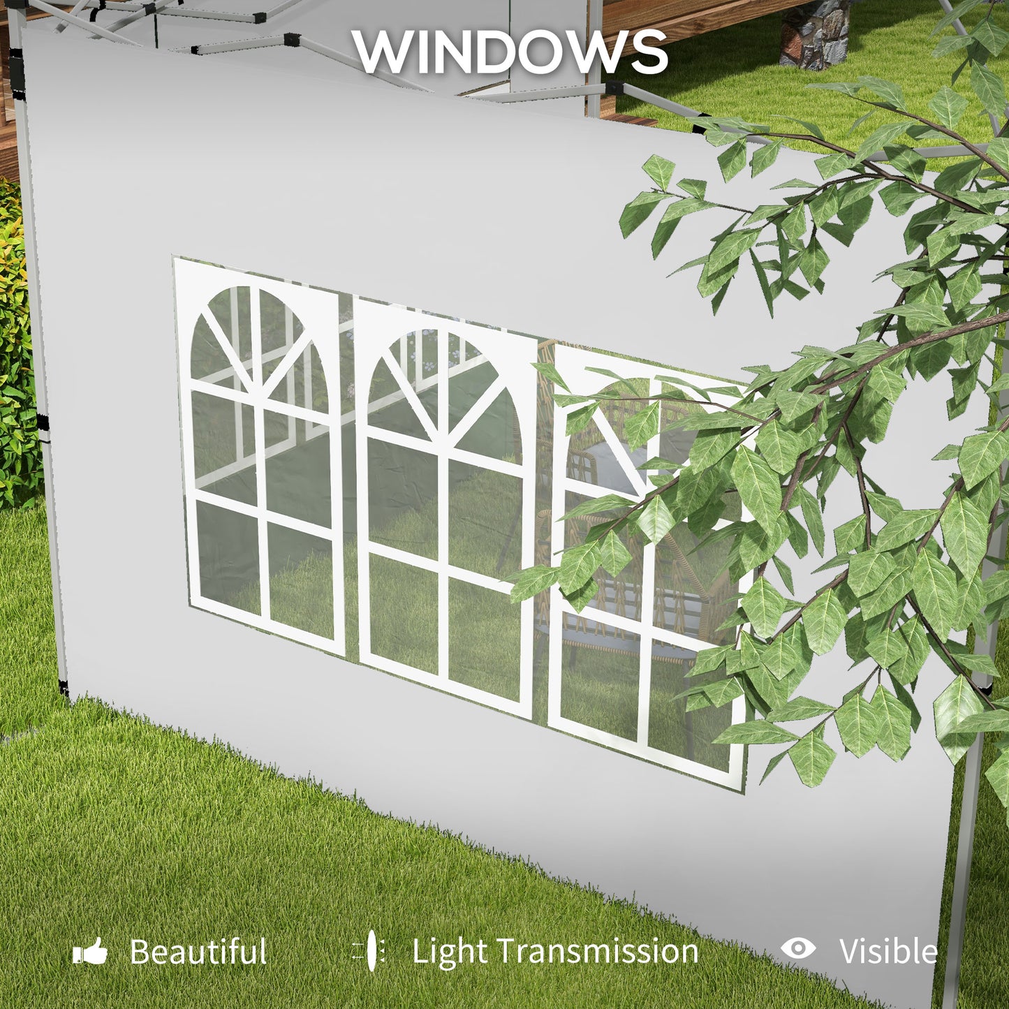 Gazebo Side Panels, Sides Replacement with Window