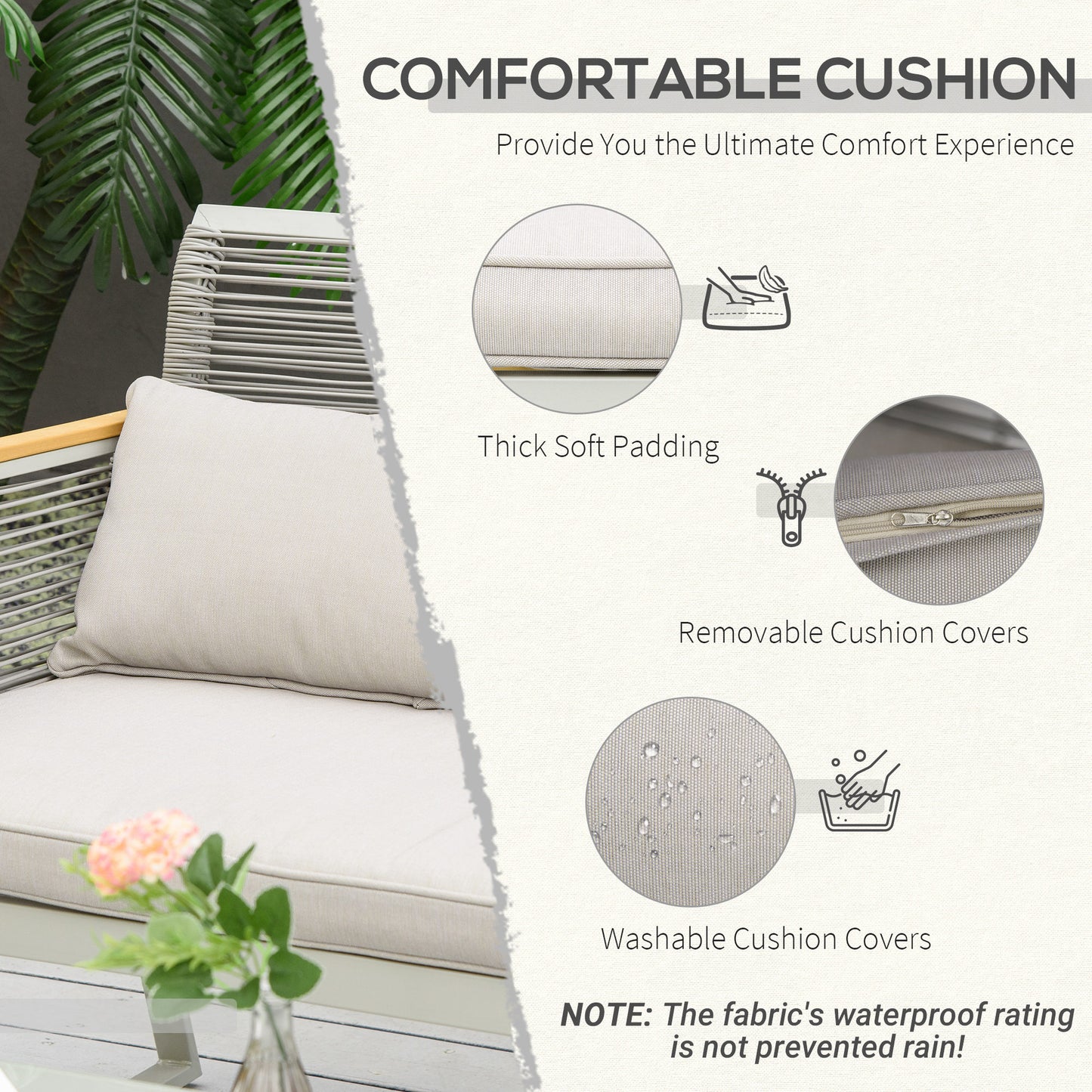 4 Pieces Rattan Garden Furniture Set (5)