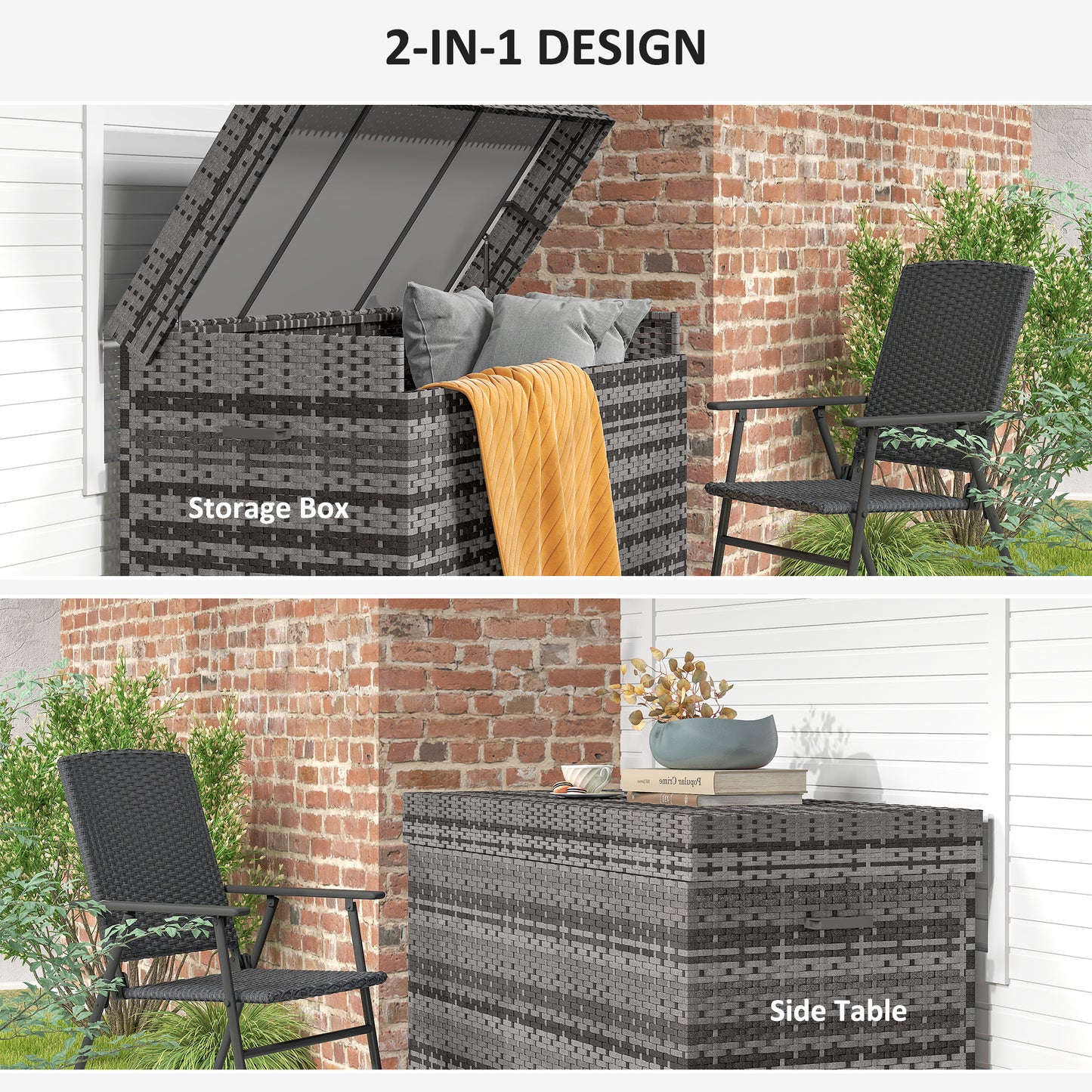 627 L Rattan Storage Box