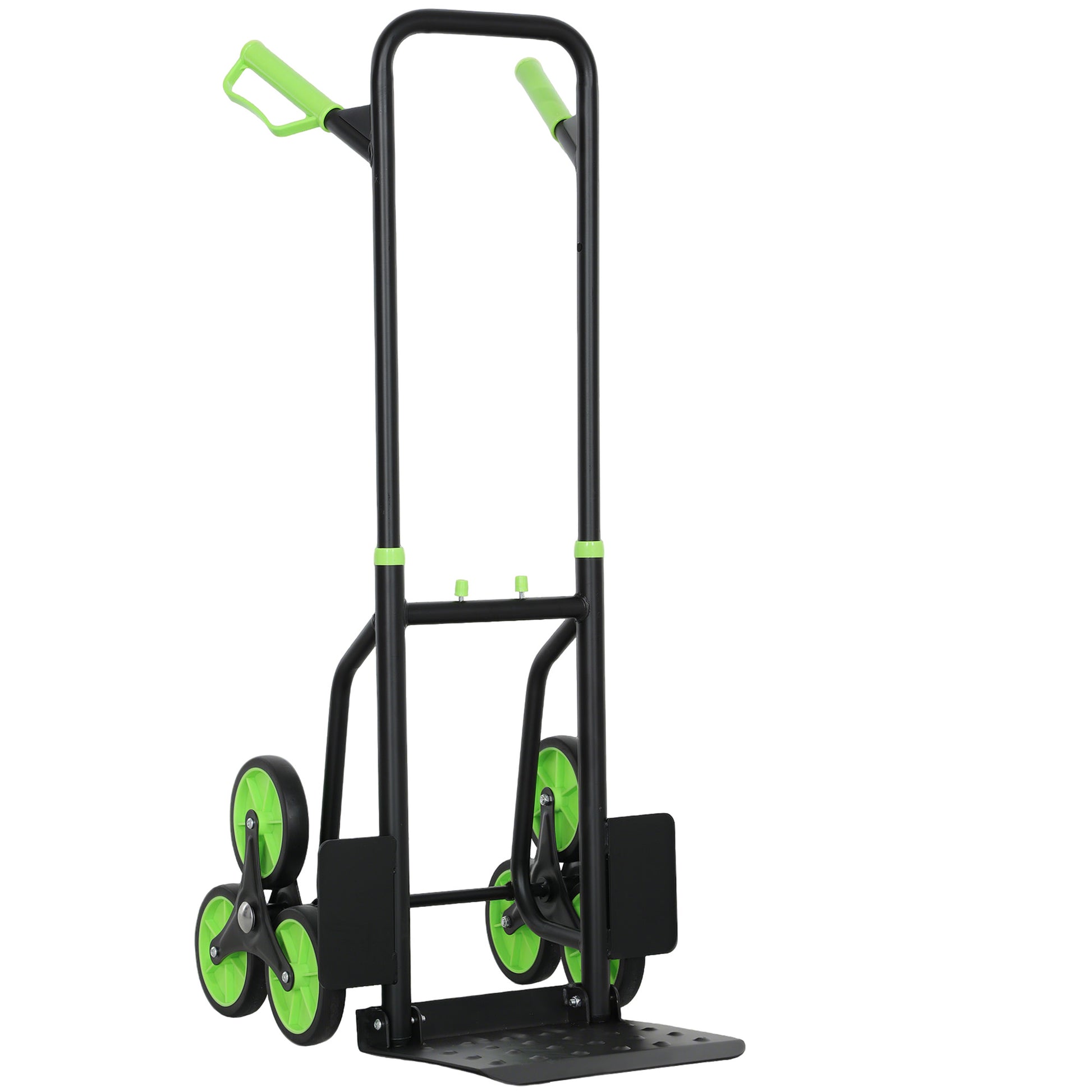 Six-Wheel Folding  Sack Barrow Trolley - Black/Green