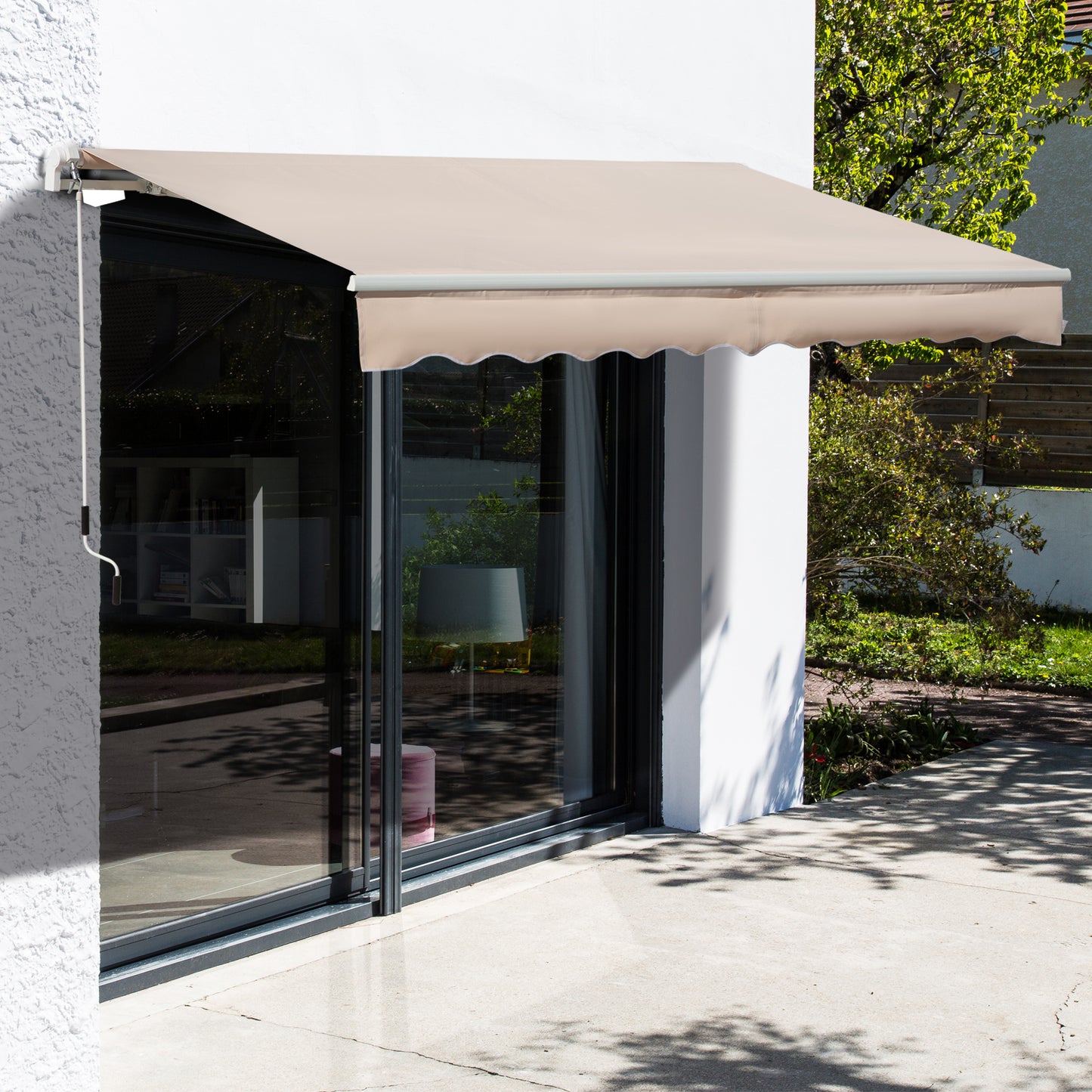 4x2.5m Manual Awning Window Door Sun Weather Shade w/ Handle