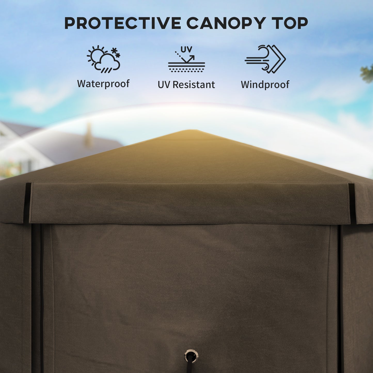 3 x 3(m) Hexagon Pop Up Gazebo with 5 Sides and Carry Bag