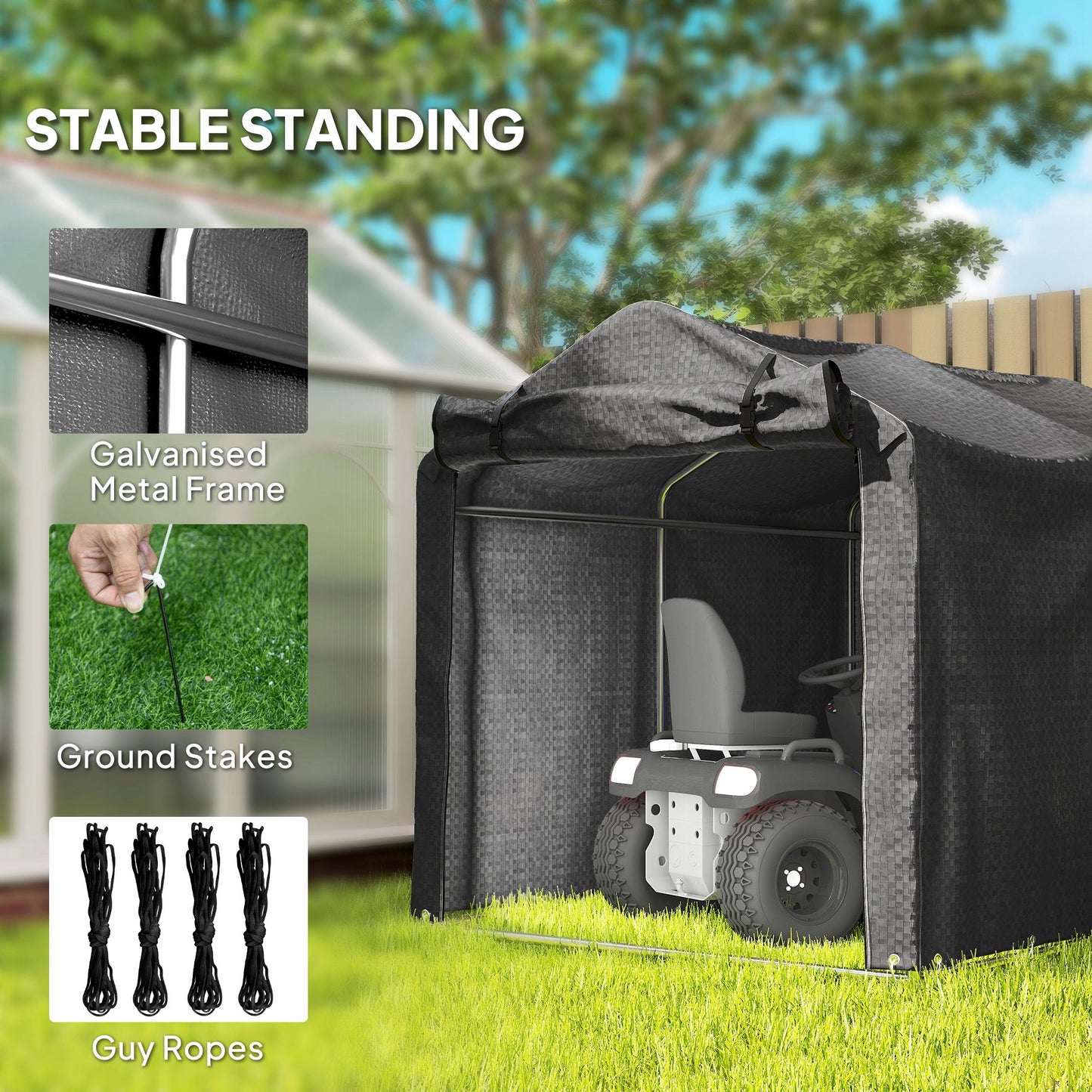 2.2 x 1.6 m Garden Storage Tent
