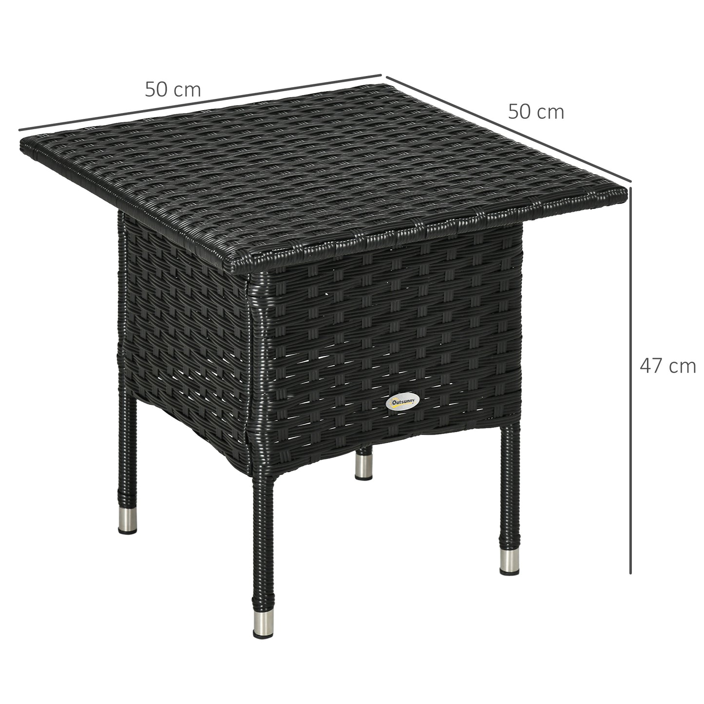 Rattan Side Table, Outdoor Coffee Table (1)