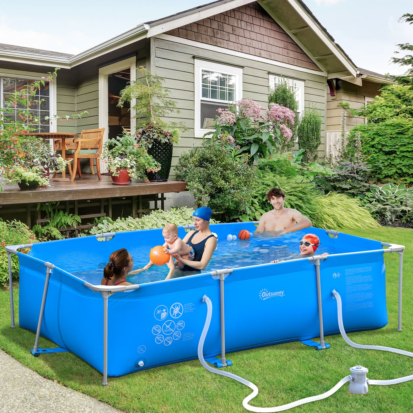 Steel Frame Pool with Filter Pump, Filter Cartridge