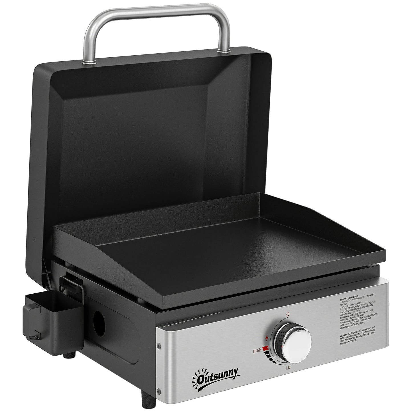 Grill Griddle, Portable Gas Plancha, 3.5 kW