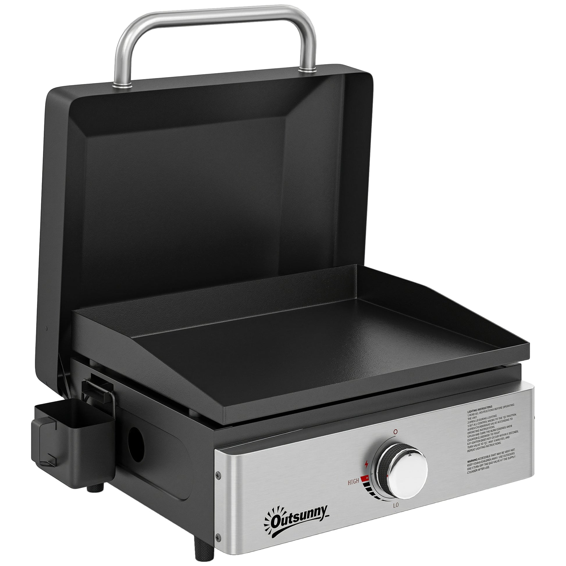 Grill Griddle, Portable Gas Plancha, 3.5 kW
