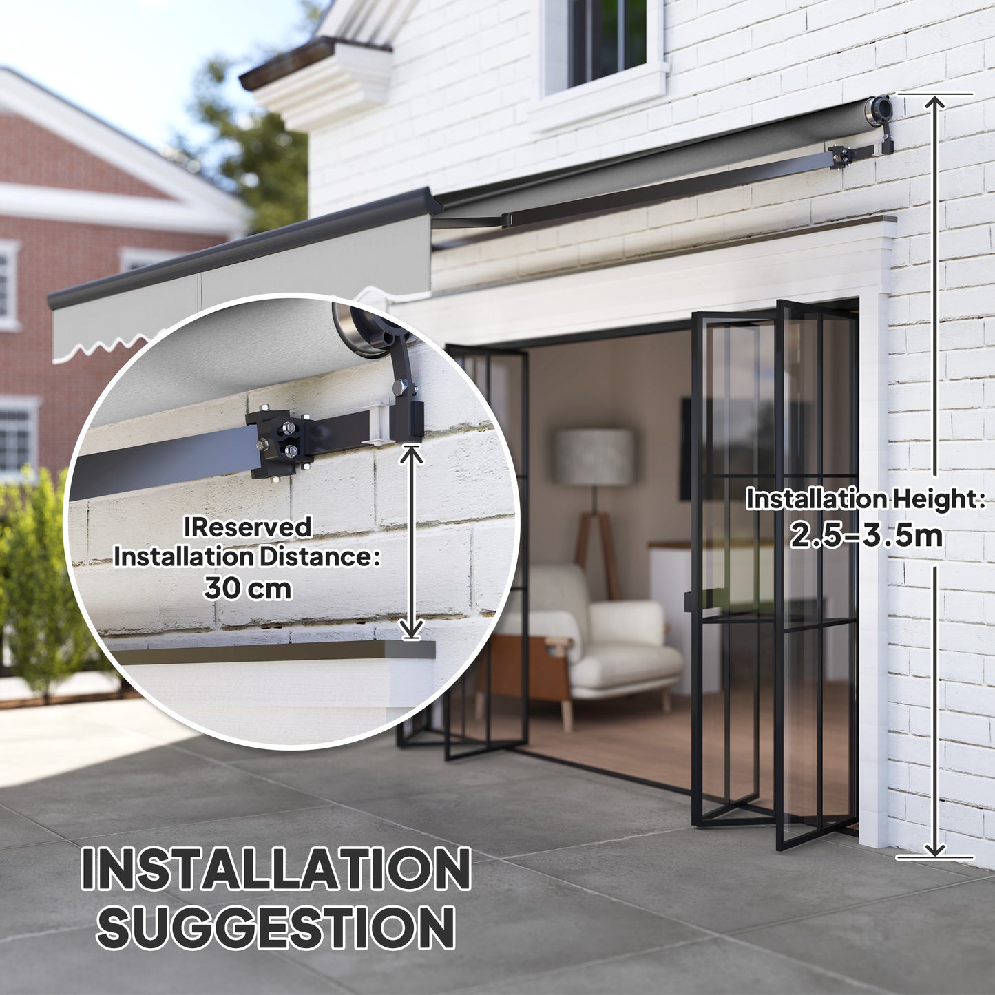 3 x 2.5m Electric Awning with Remote Controller (1)