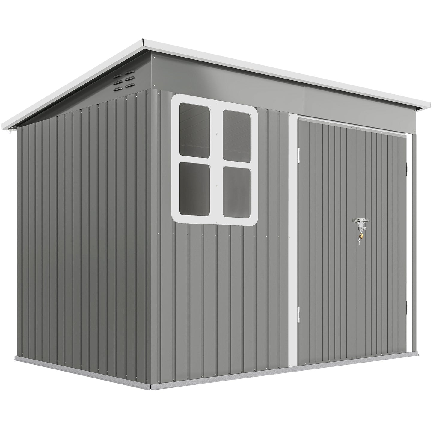8.5 x 6ft Storage Shed Galvanised Steel Garden Shed