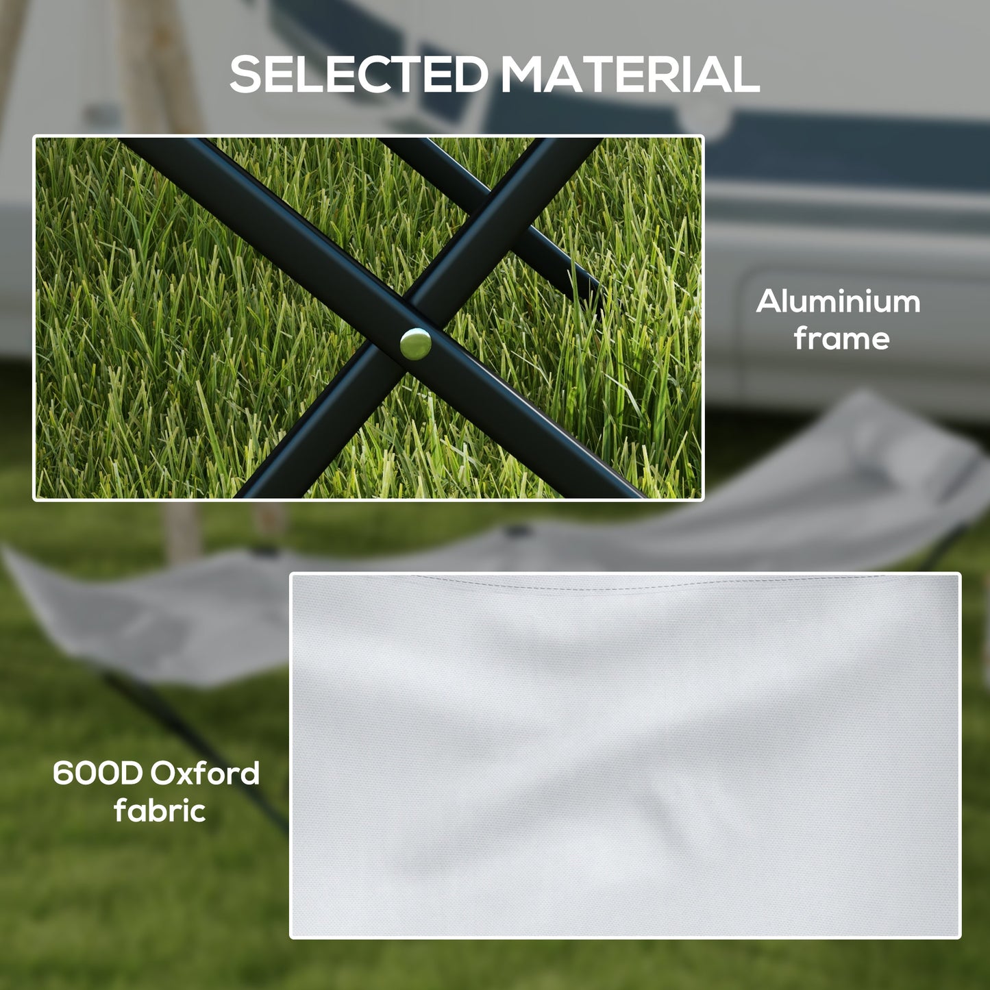 Camping Bed for Adults, Single Folding Camp Bed