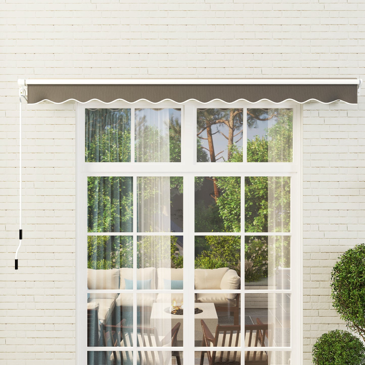 3 x 2.5m Garden Patio Manual Awning