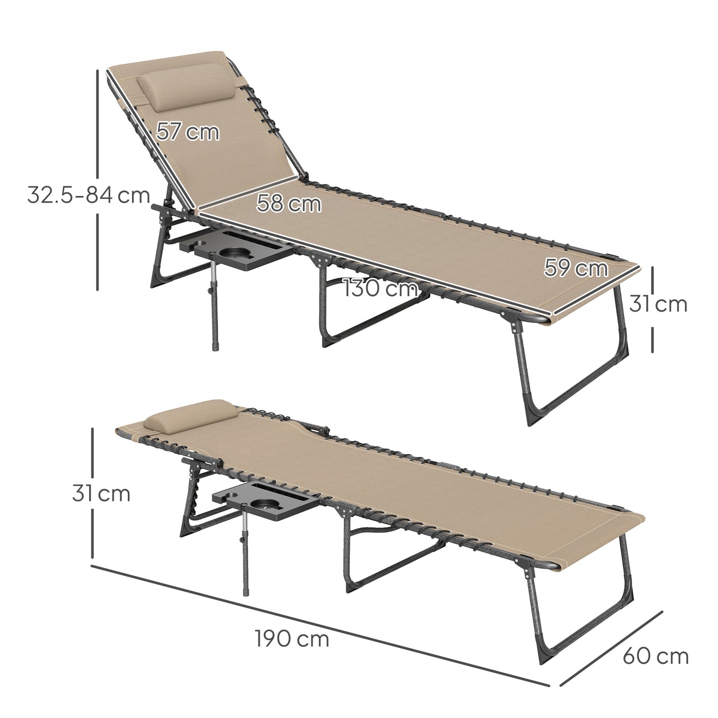 Five-Position Reclining Sun Lounger (4)