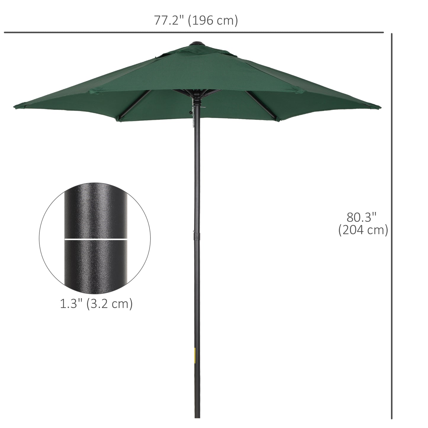 2m Garden Parasol Umbrella