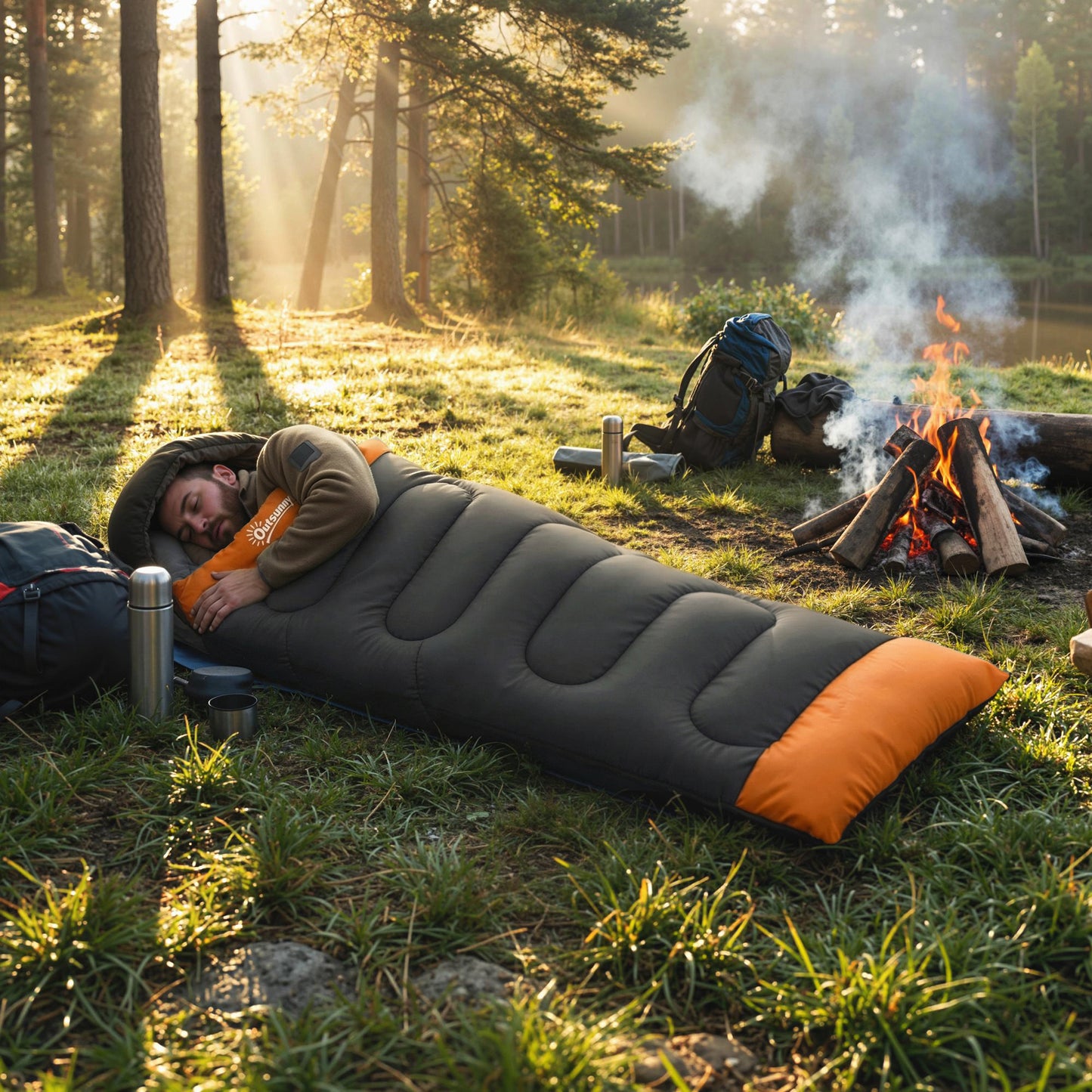 Sleeping Bag for Adults, Lightweight & Compact Sleeping Bag, 3 Seasons