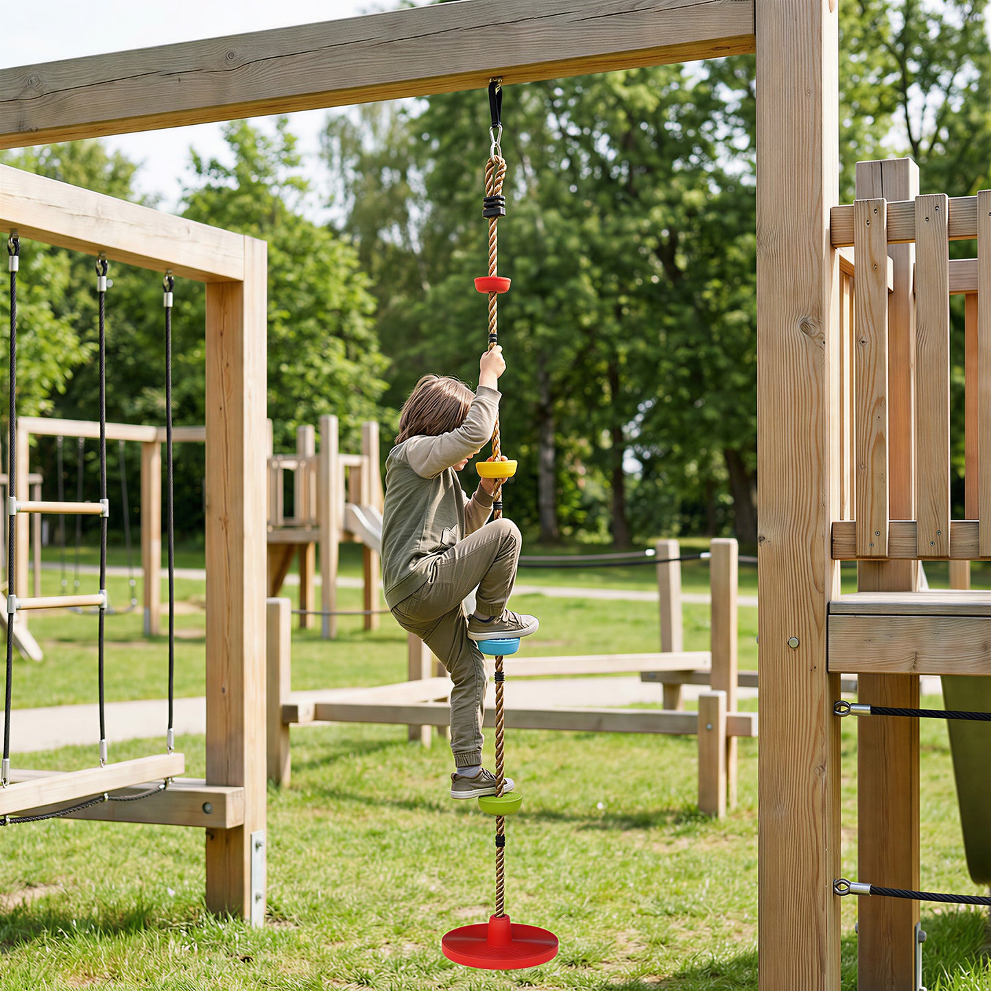 Climbing Rope, Kids Tree Swing Kit with Platforms