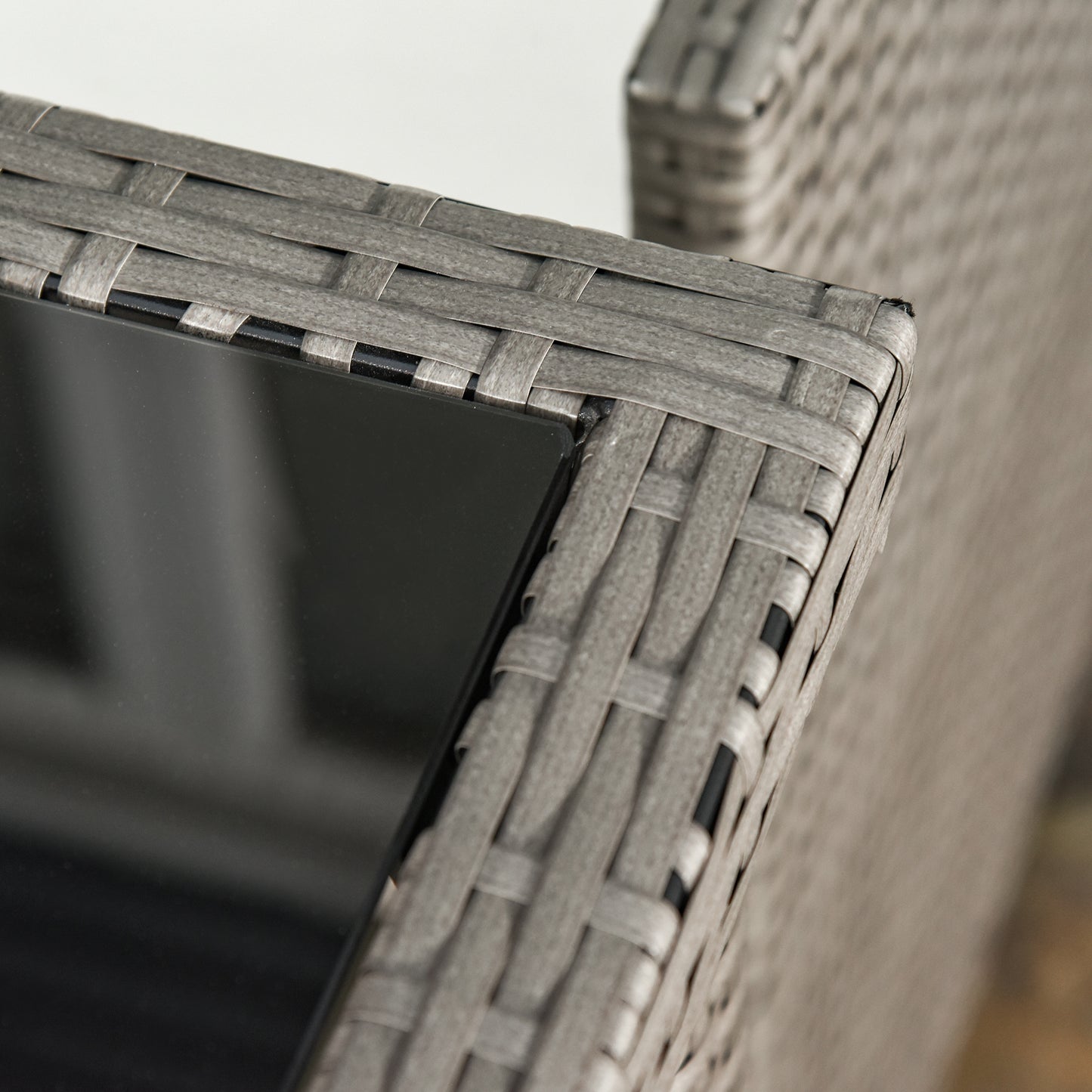 2 Seater Rattan Cube Garden Furniture Set
