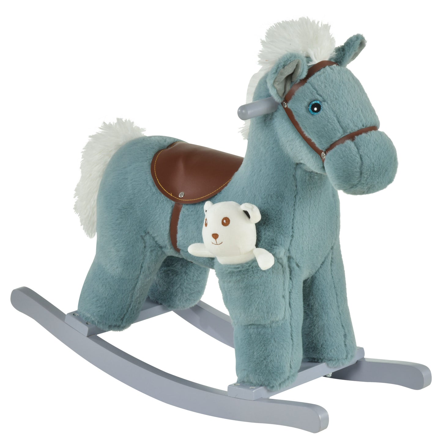 Kids Plush Ride-On Rocking Horse Toy Rocker