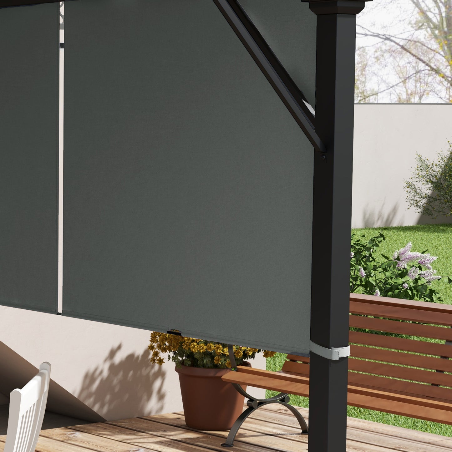 2 Pcs UV Protection Pergola Replacement Canopy, Pergola Shade Cover