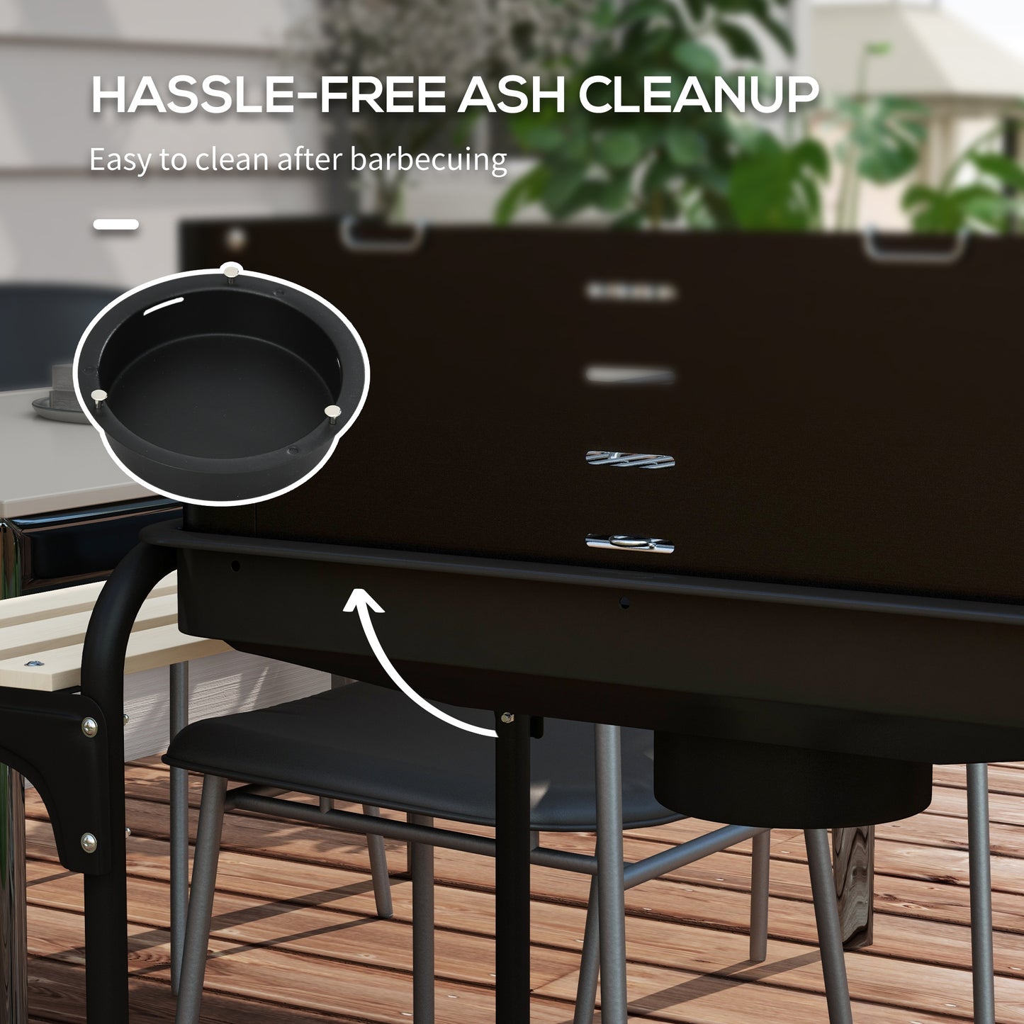 Charcoal Barbecue Grill with Adjustable Grill Height