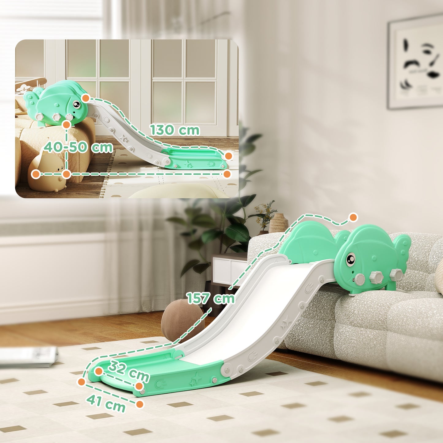 Kids Sofa Slide with 130cm Extended Length