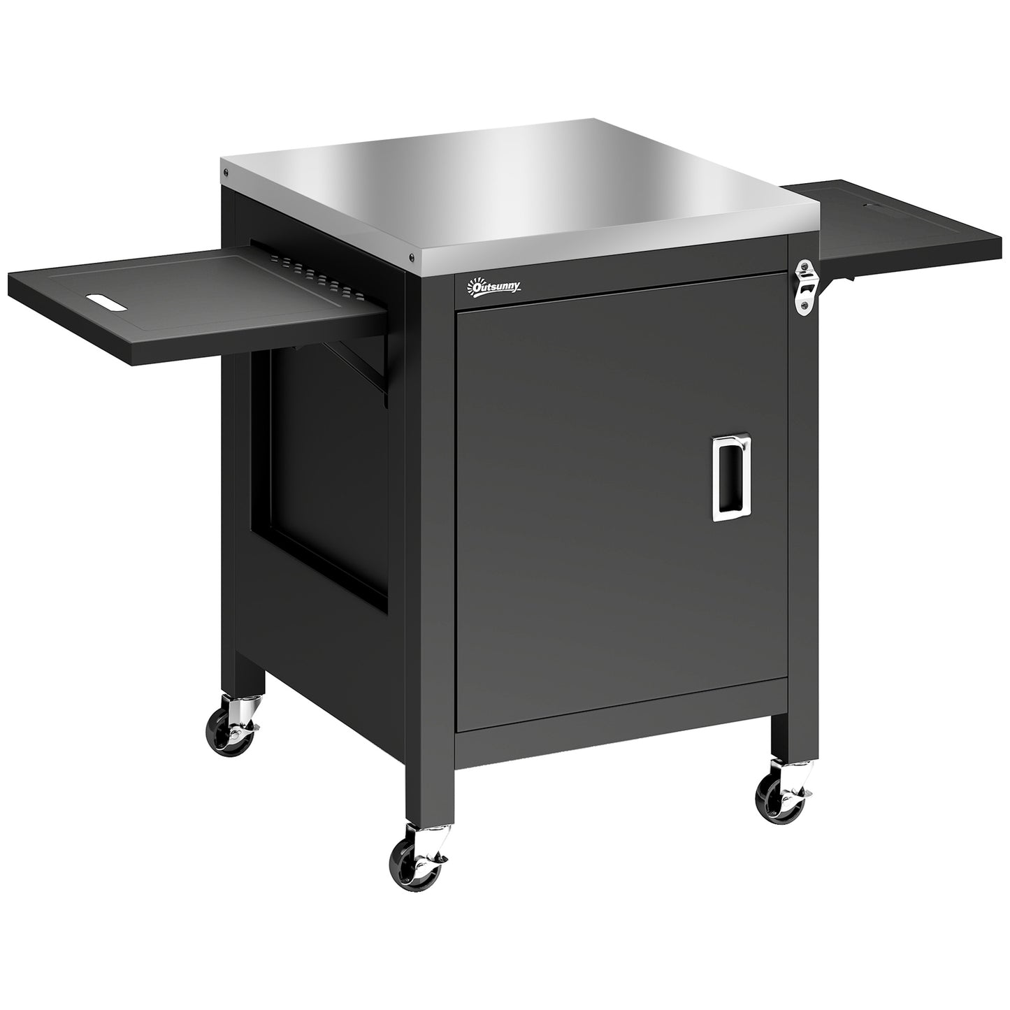 Outdoor Grill Cart with Stainless Steel Tabletop