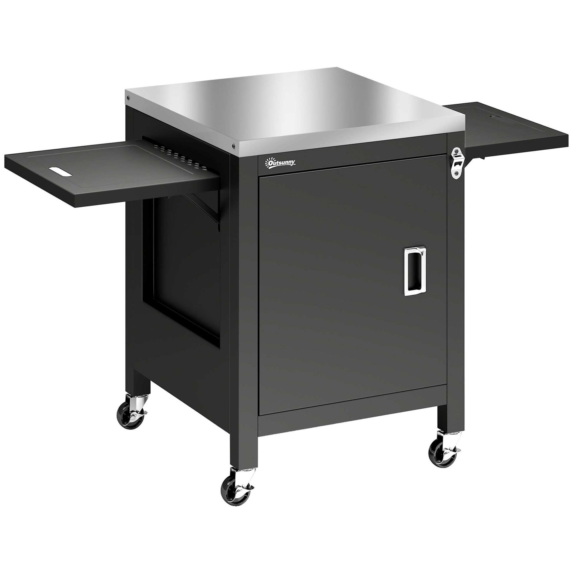 Outdoor Grill Cart with Stainless Steel Tabletop