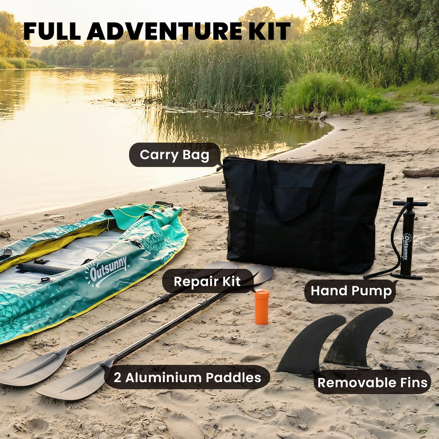 12.5' Inflatable Kayak Set (1)