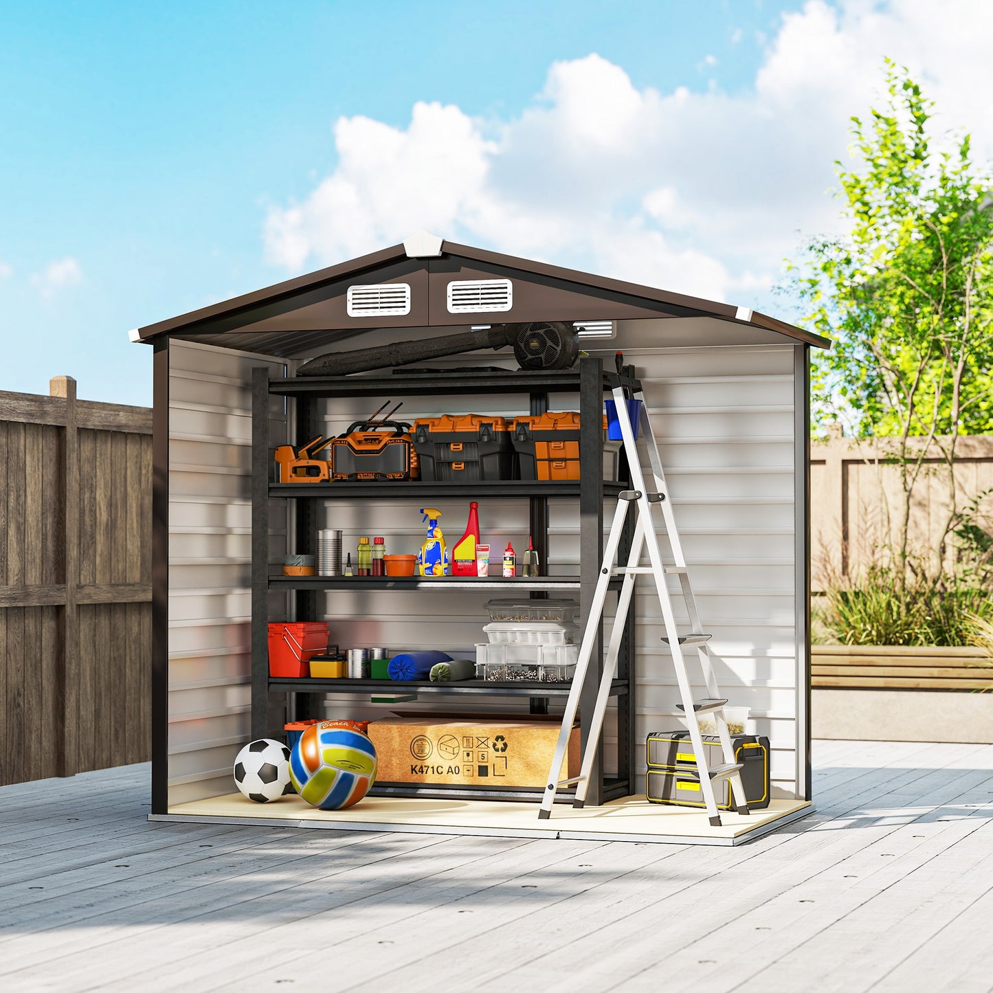 7 x 4ft Garden Shed, Easy to Assemble
