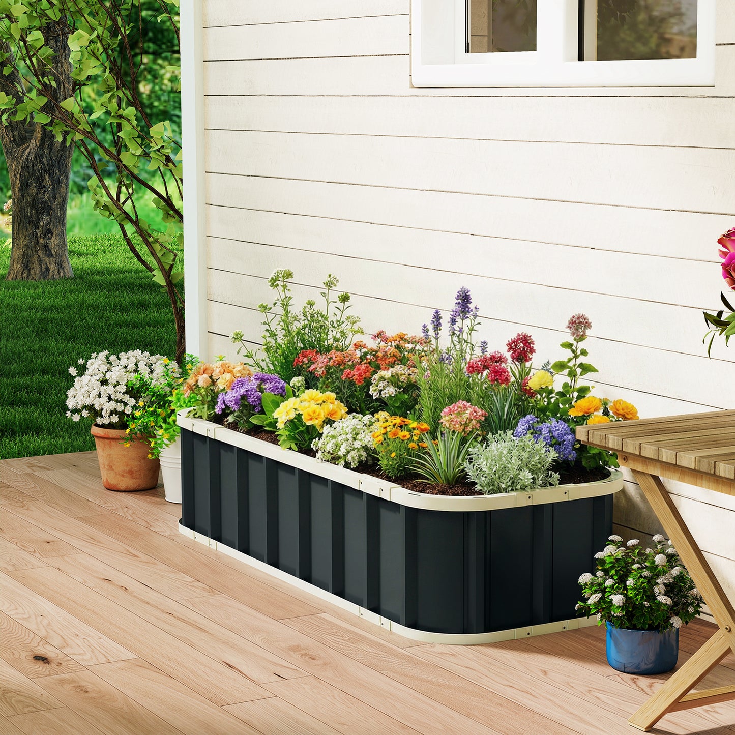 Galvanised Raised Garden Bed (2)