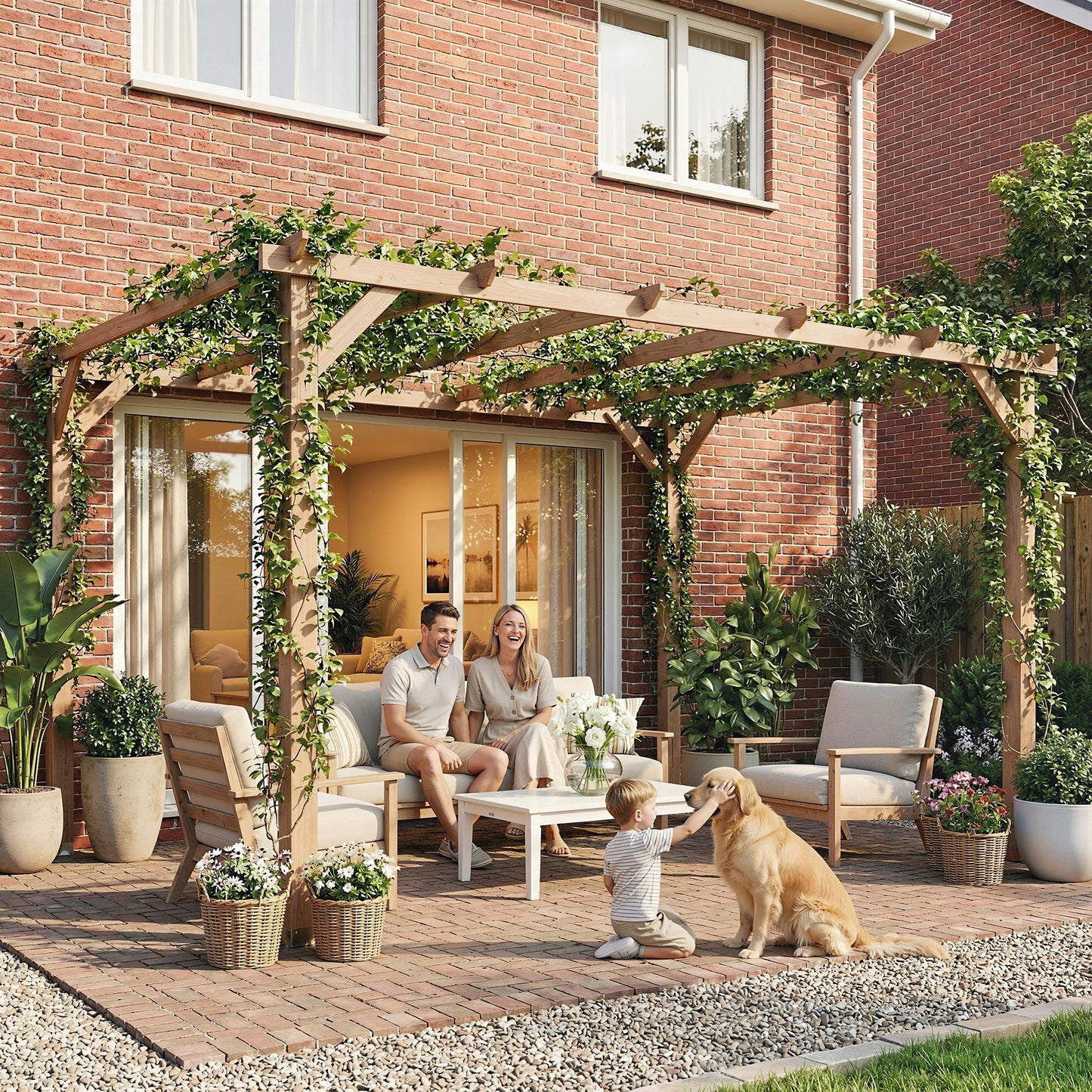 4 x 3 m Wooden Pergola Kit