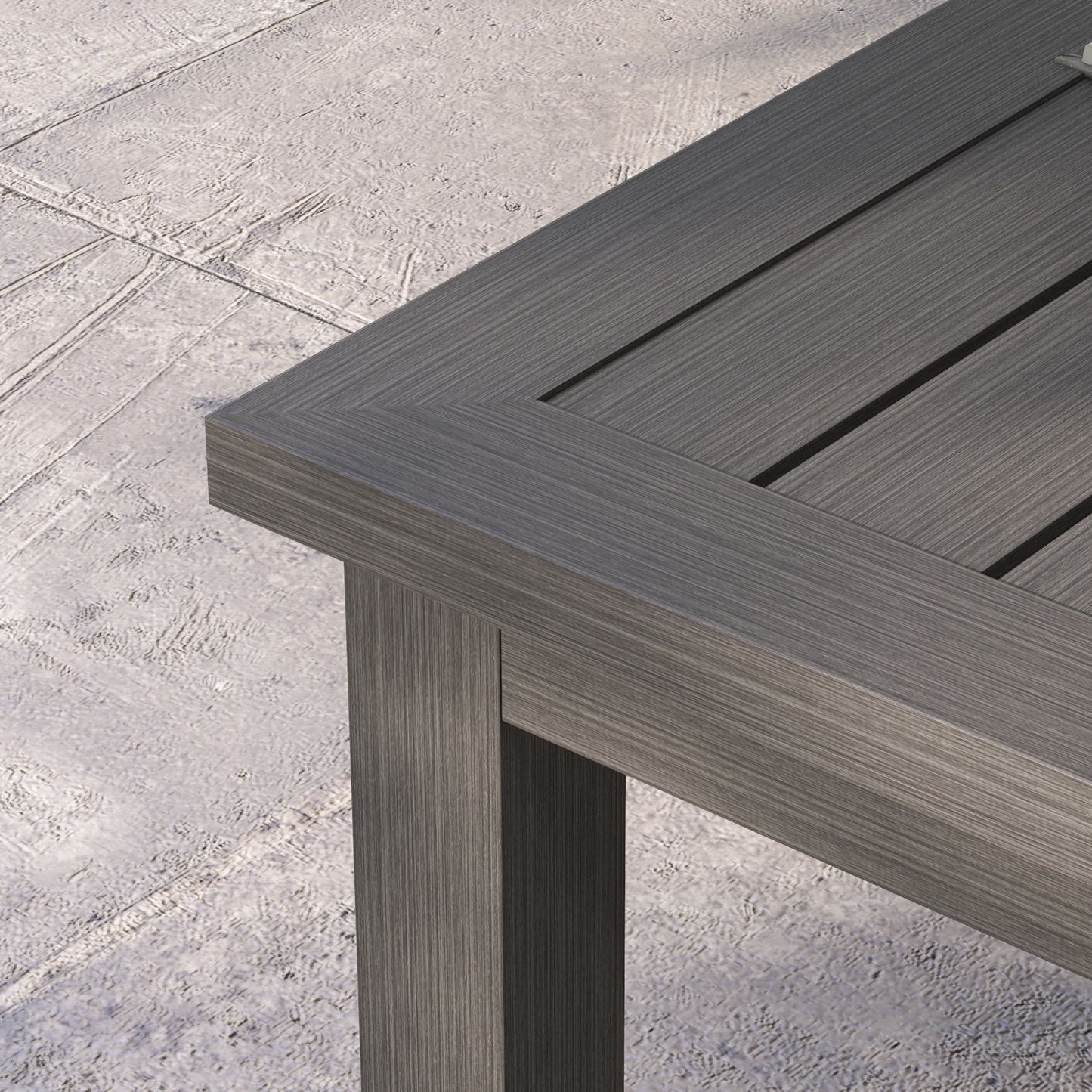 100cm x 60cm Aluminium Outdoor Coffee Table