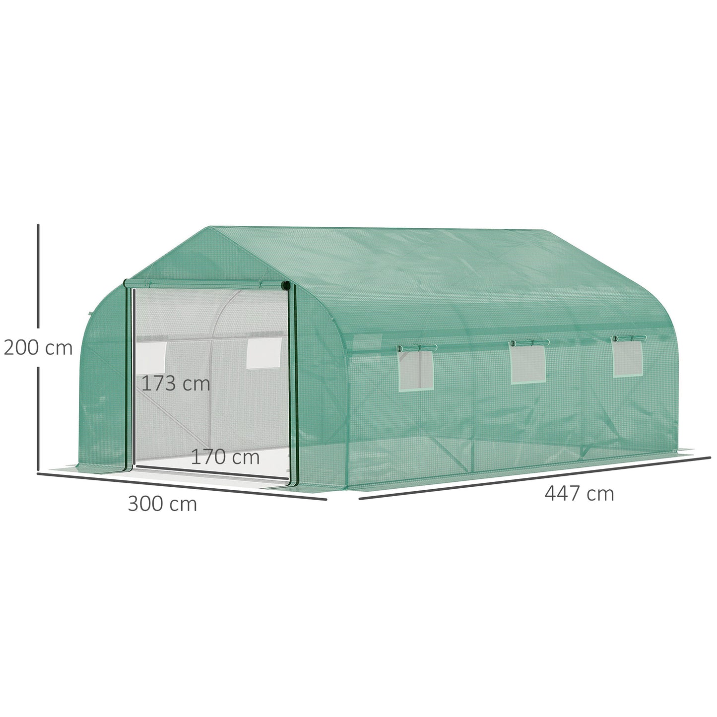 Walk-in Polytunnel Garden Greenhouse (1)