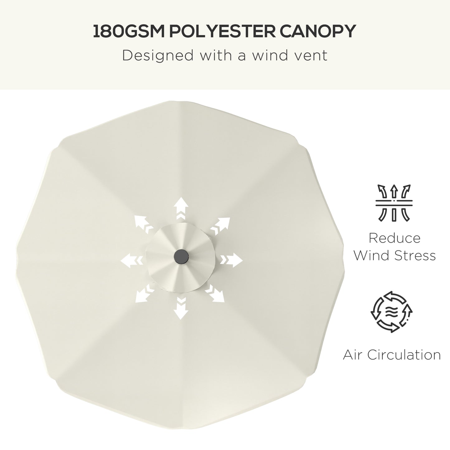 Solar Patio Umbrella with LED and Tilt