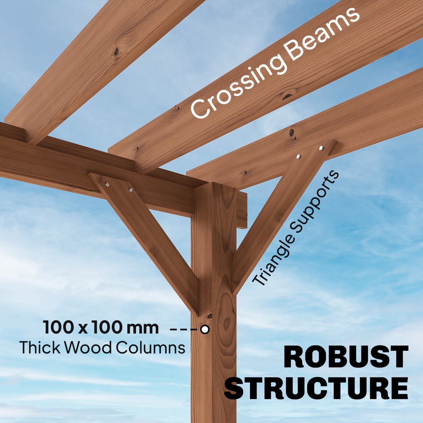 3.6 x 3 m Wooden Pergola Kit