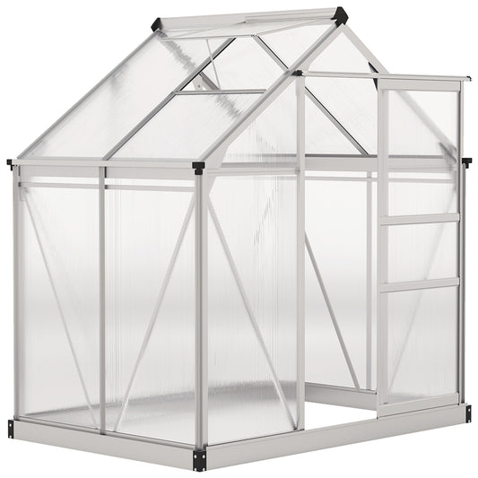 Polycarbonate Greenhouse, Large Walk-In Green House with Slide Door