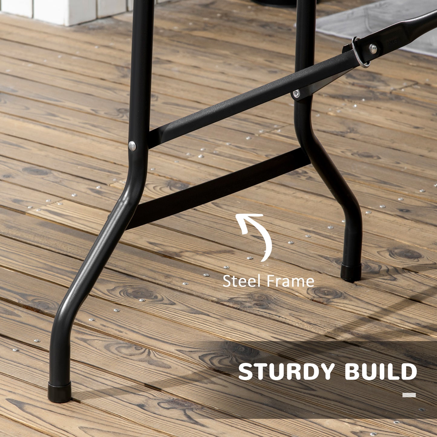 Folding Garden Dining Table for 6
