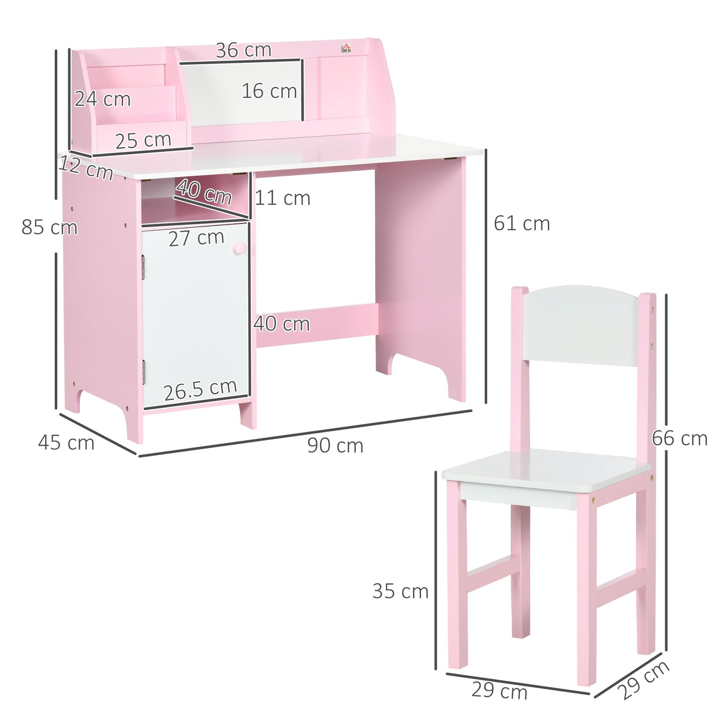 Kids Desk And Chair Set 2 PCs Childrens Table