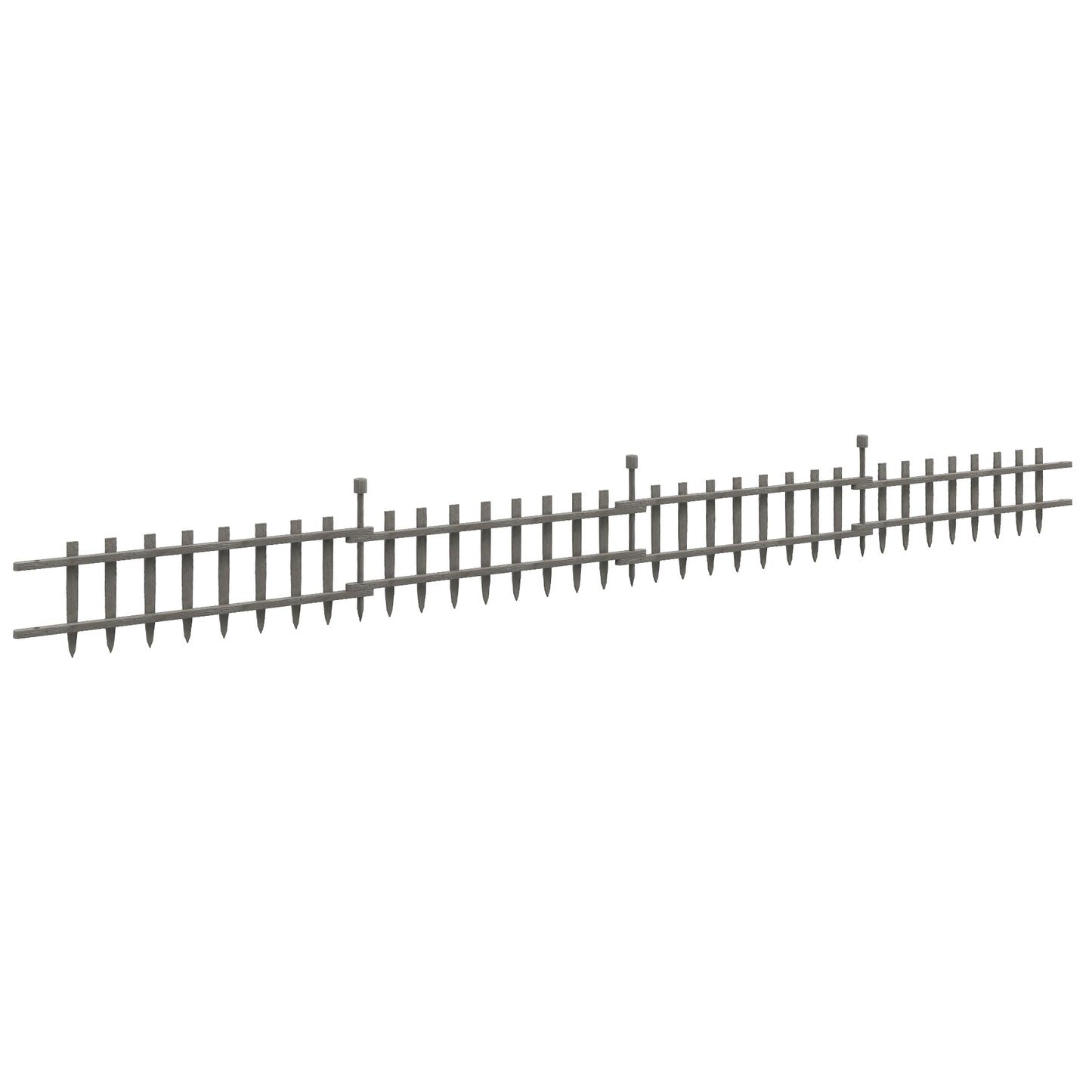 4PCs Wooden Garden Fencing Landscape Edging