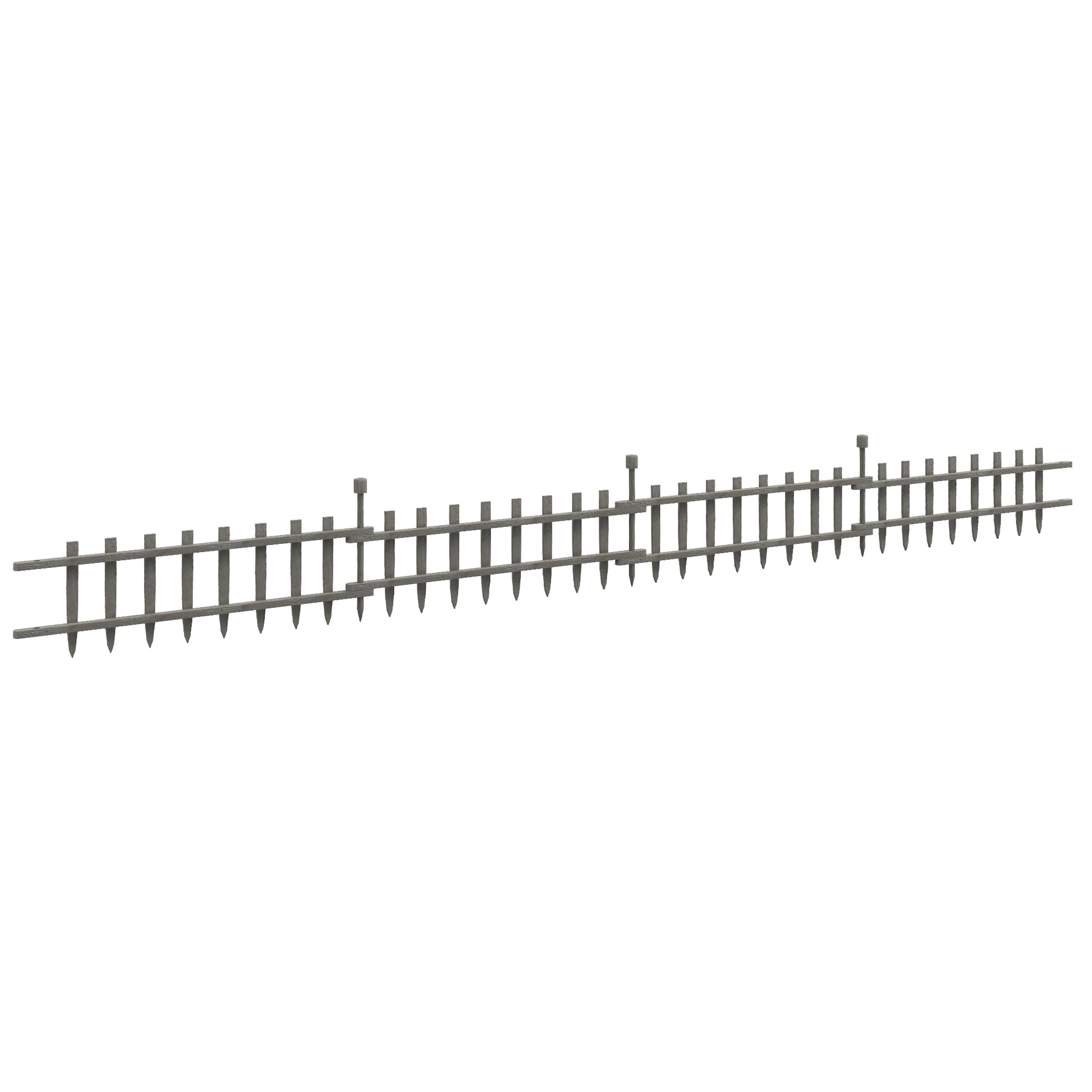 4PCs Wooden Garden Fencing Landscape Edging