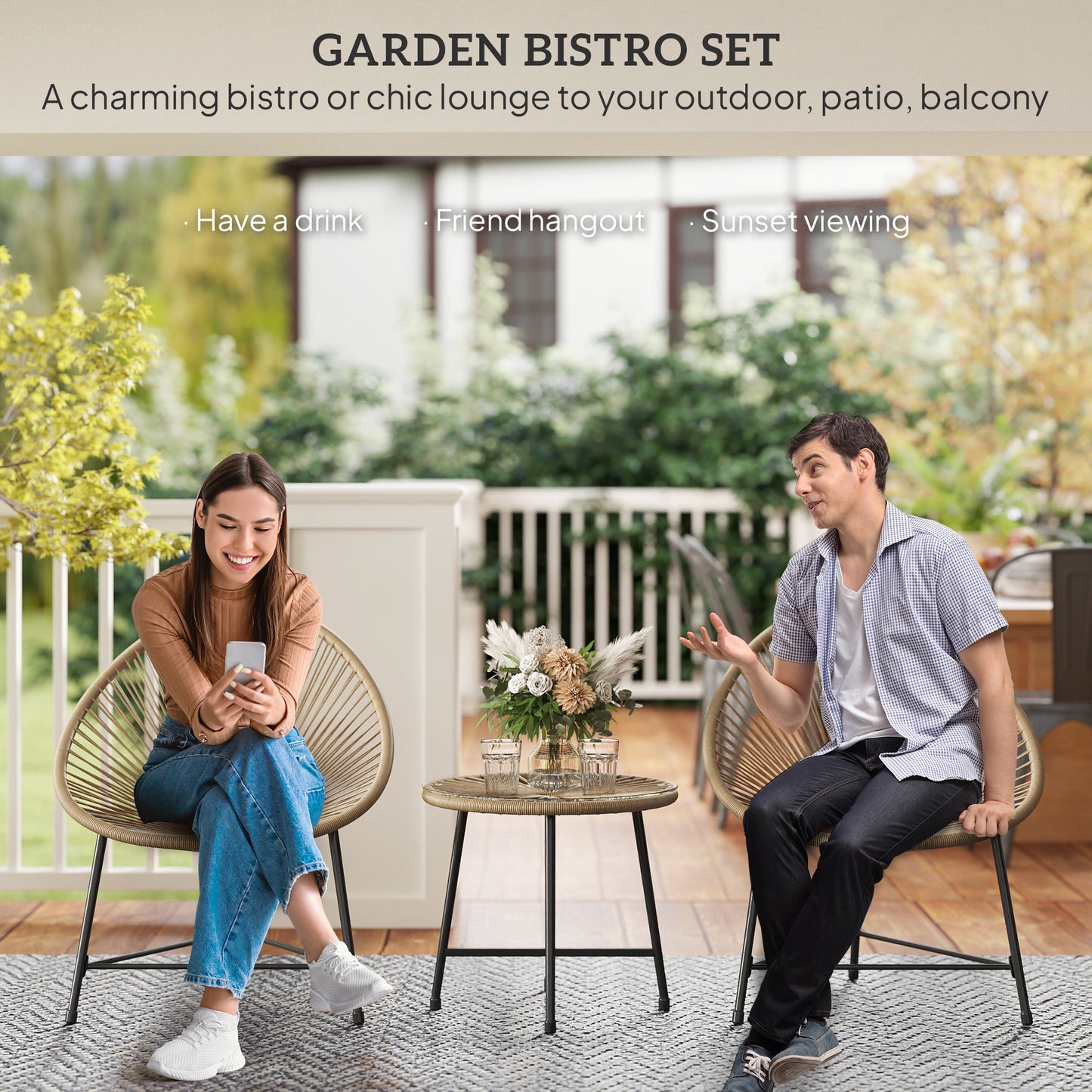 3 Pieces Rattan Bistro Set (6)