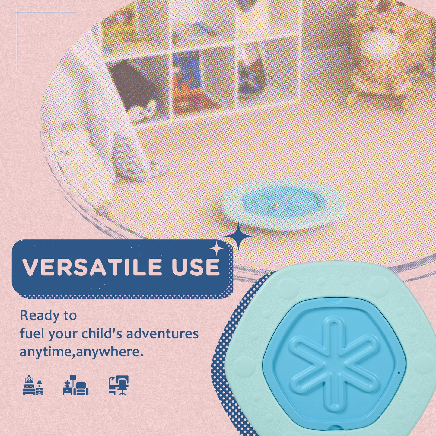 Two-In-One Balance Board, Kids Wobble Board with Ball