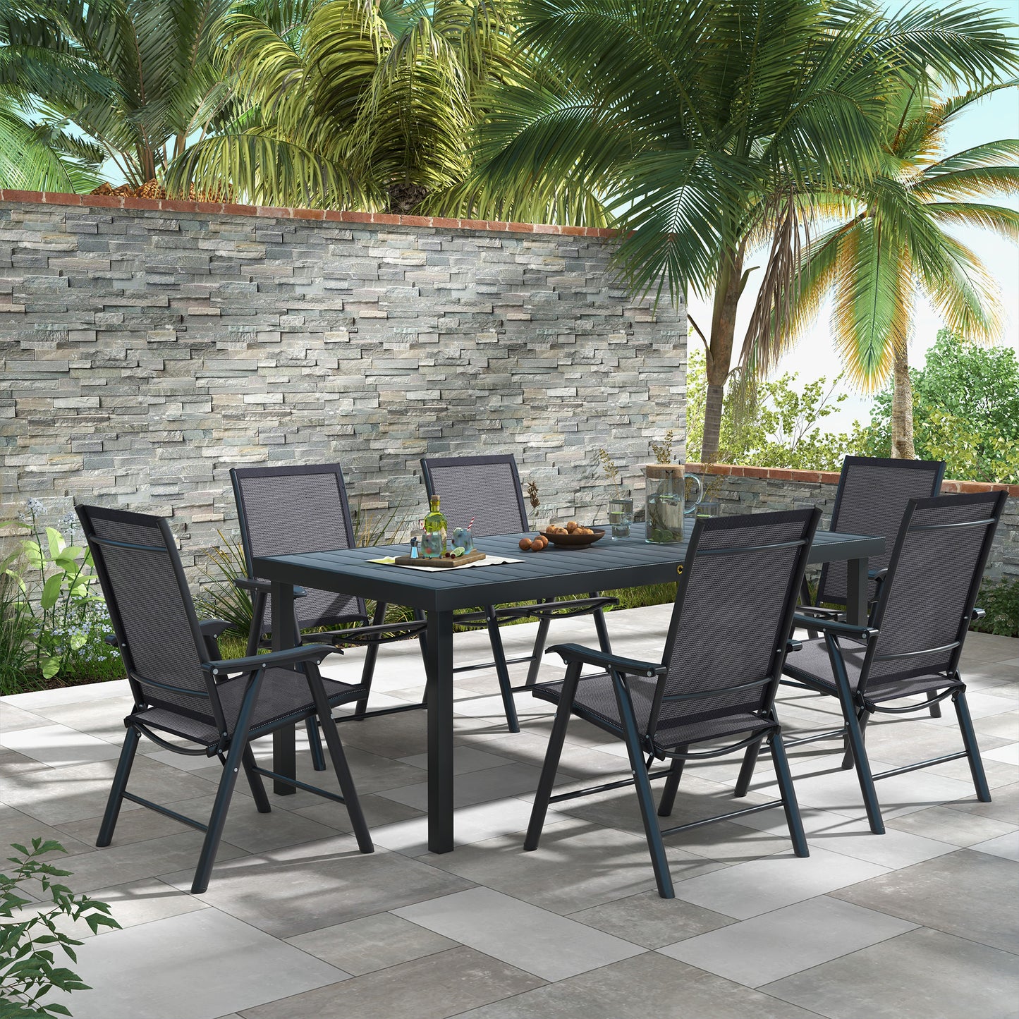 Folding Garden Chairs, Metal Frame Garden Chairs Outdoor Patio Park