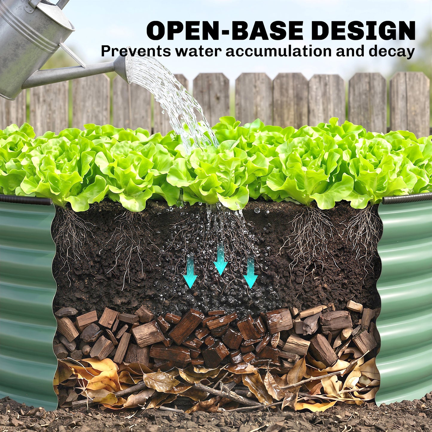 Galvanised Raised Garden Bed with Safety Edging